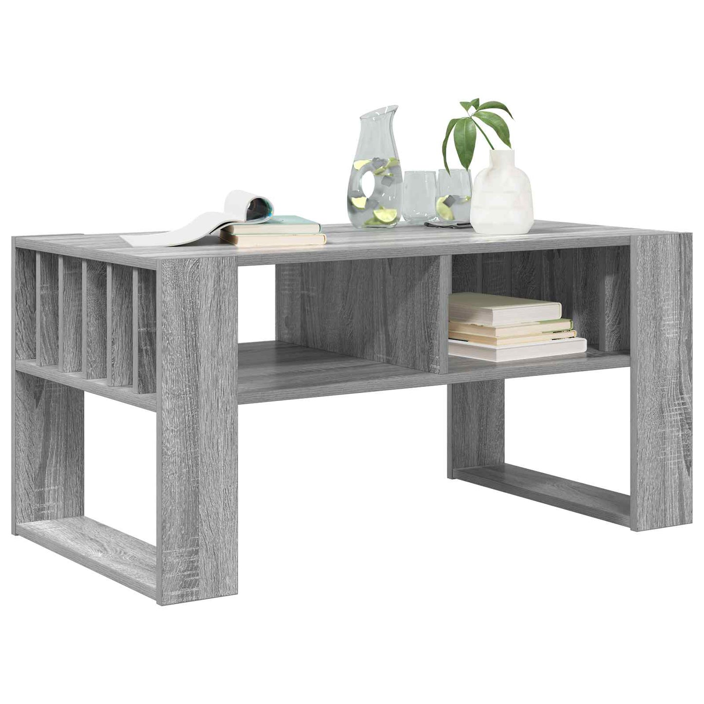 Salontafel Grijs Sonoma 92 x 49,5 x 45 cm Bewerkt hout is nu te koop bij PeponiXL, paradijselijk wonen!