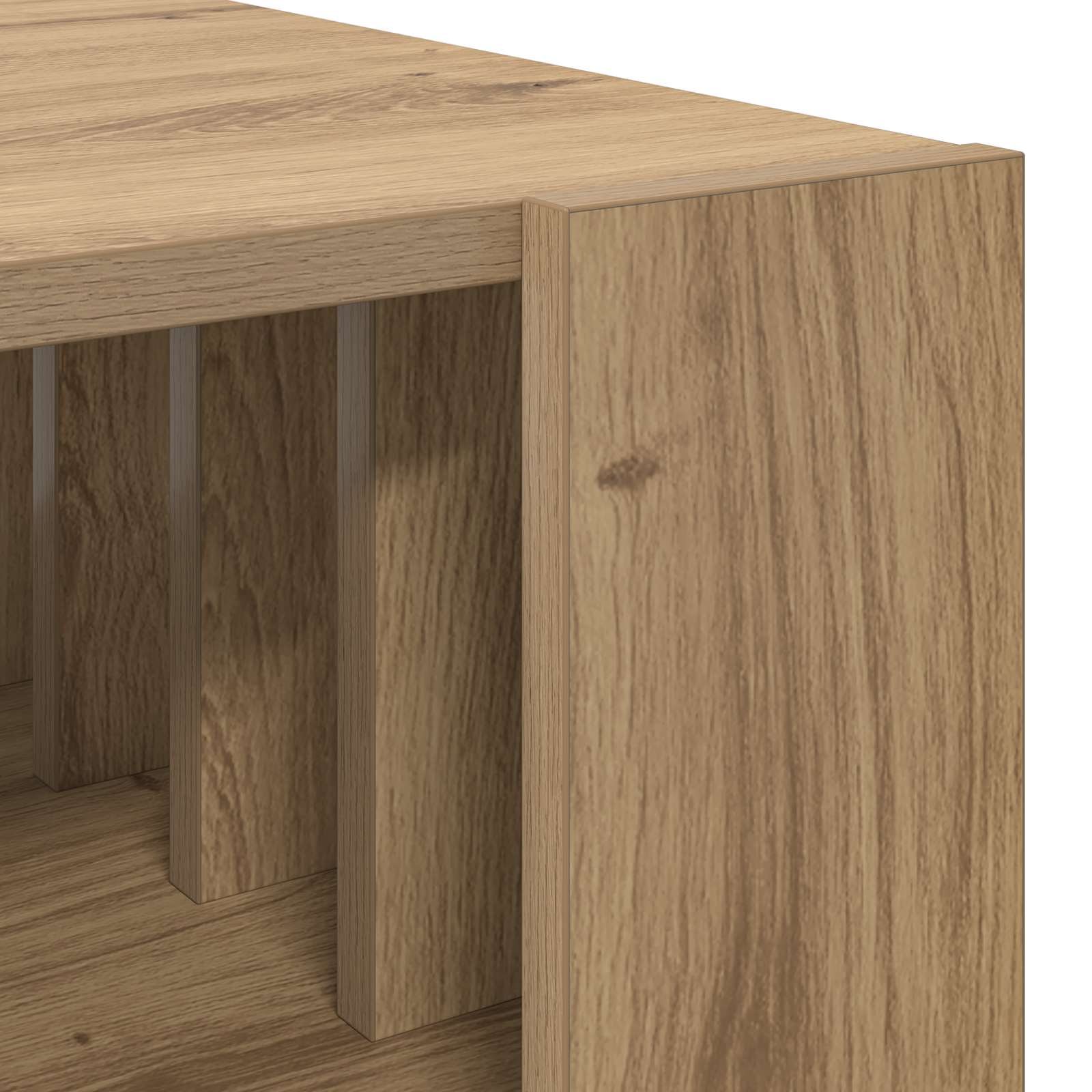 Salontafel Artisan Eiken 92 x 49,5 x 45 cm Bewerkt hout is nu te koop bij PeponiXL, paradijselijk wonen!