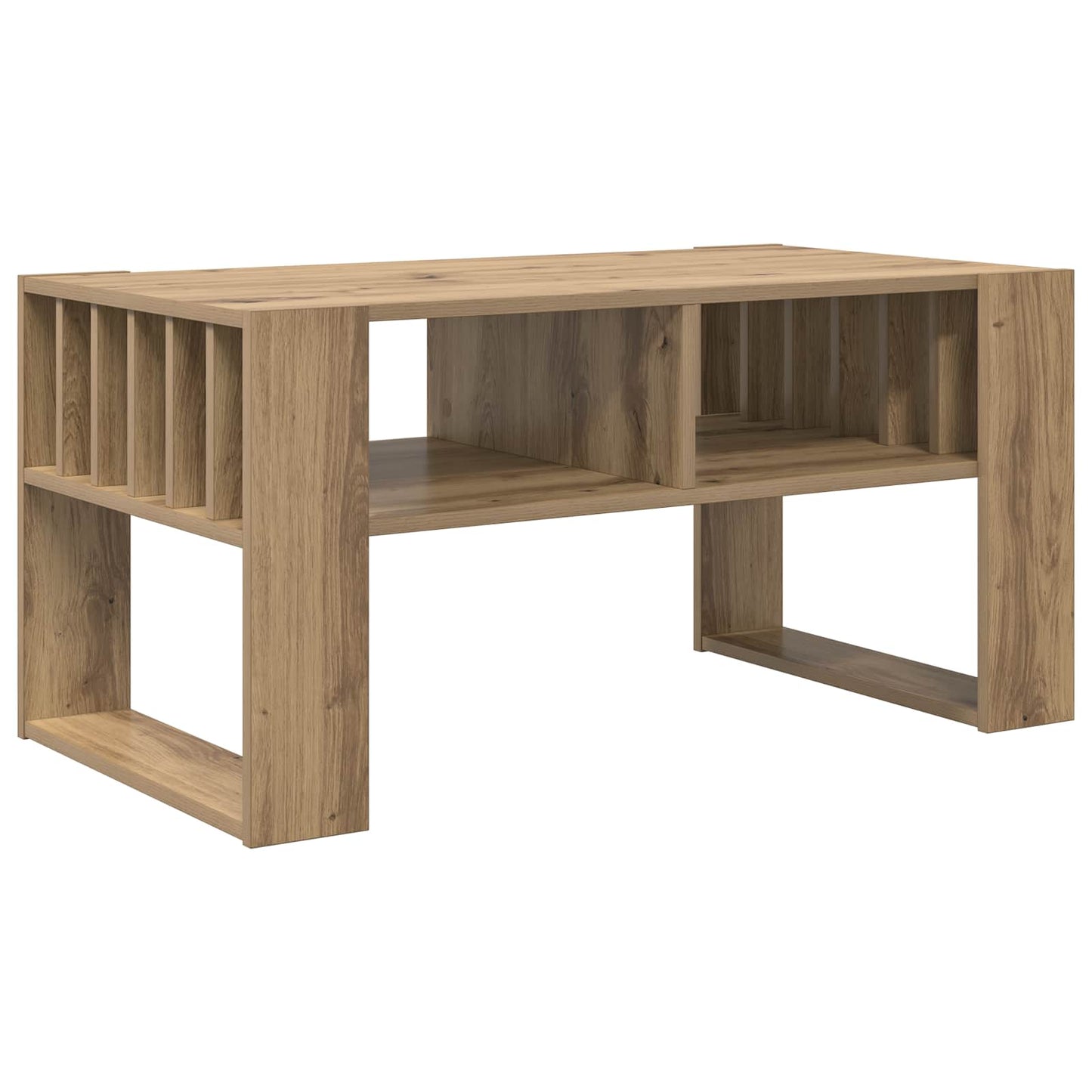 Salontafel Artisan Eiken 92 x 49,5 x 45 cm Bewerkt hout is nu te koop bij PeponiXL, paradijselijk wonen!