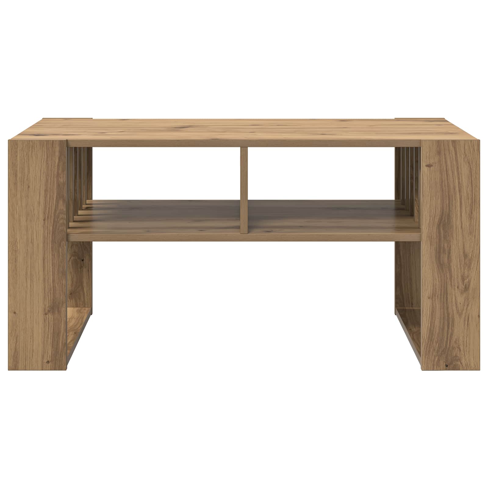 Salontafel Artisan Eiken 92 x 49,5 x 45 cm Bewerkt hout is nu te koop bij PeponiXL, paradijselijk wonen!