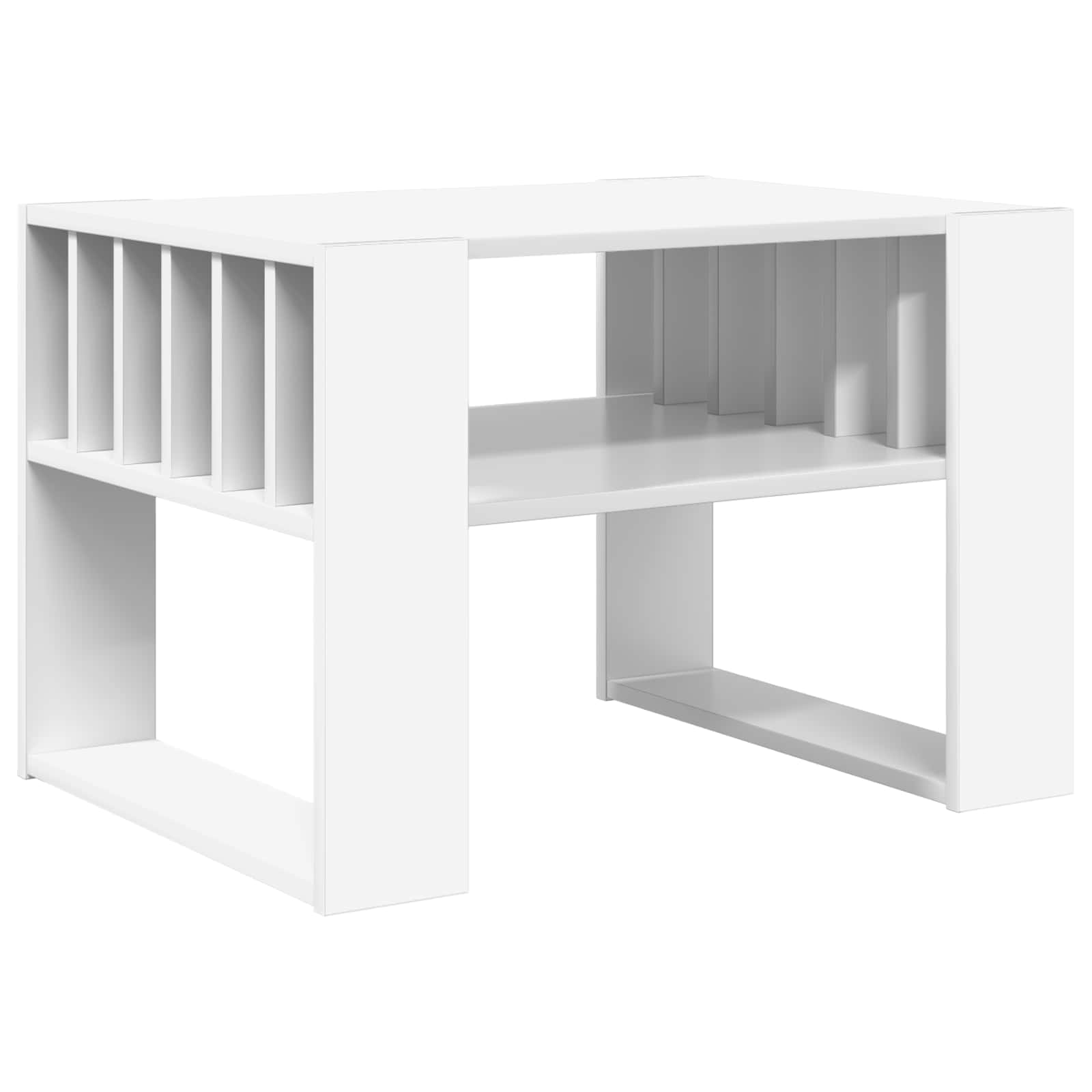 Salontafel Wit 66 x 49,5 x 45 cm Bewerkt hout is nu te koop bij PeponiXL, paradijselijk wonen!