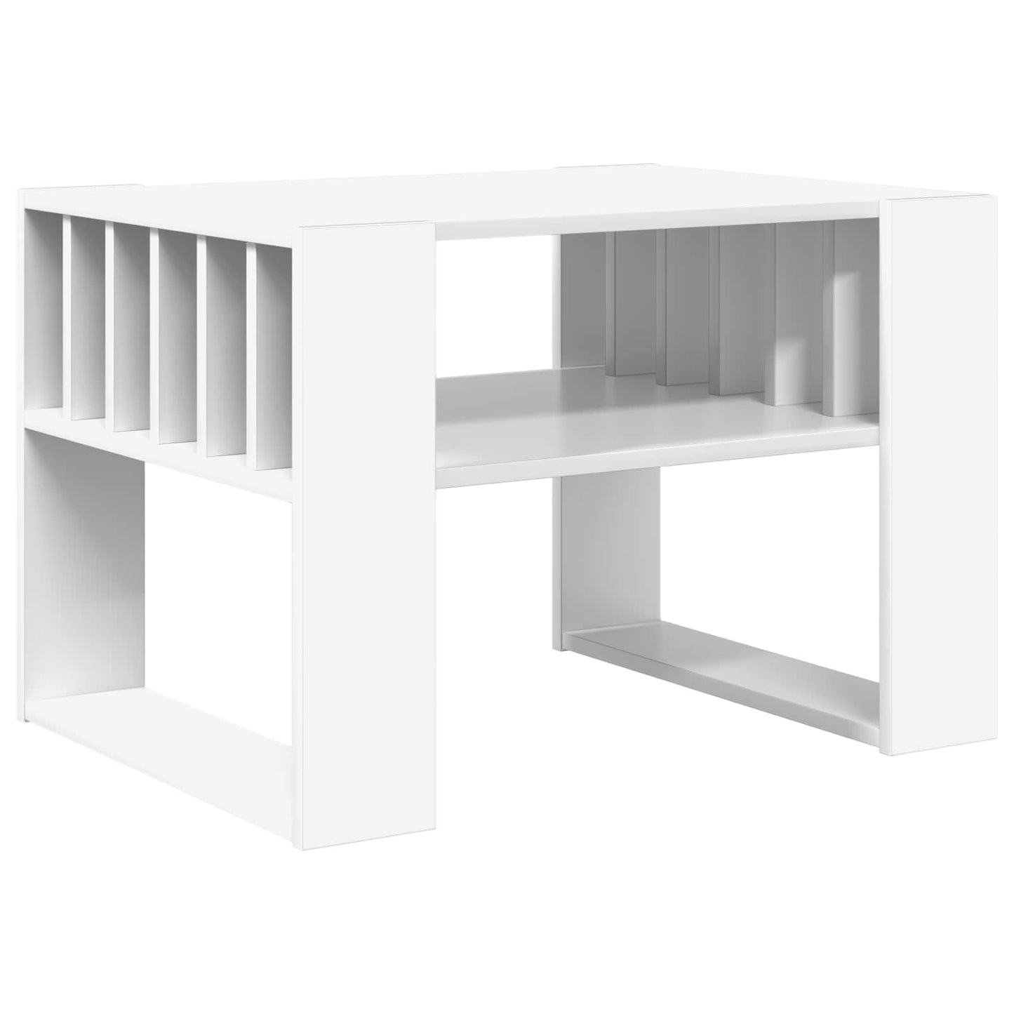 Salontafel Wit 66 x 49,5 x 45 cm Bewerkt hout is nu te koop bij PeponiXL, paradijselijk wonen!