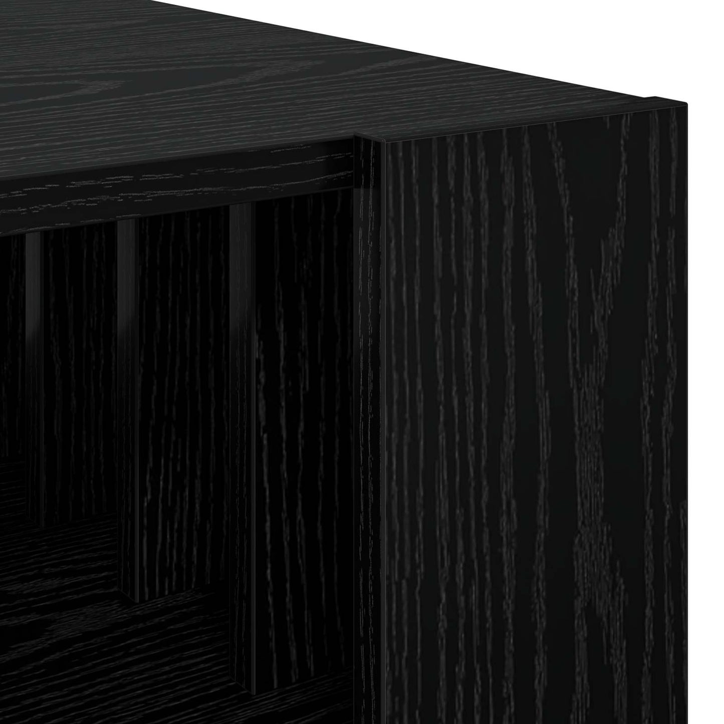 Salontafel Zwart Eiken 66 x 49,5 x 45 cm Bewerkt hout is nu te koop bij PeponiXL, paradijselijk wonen!
