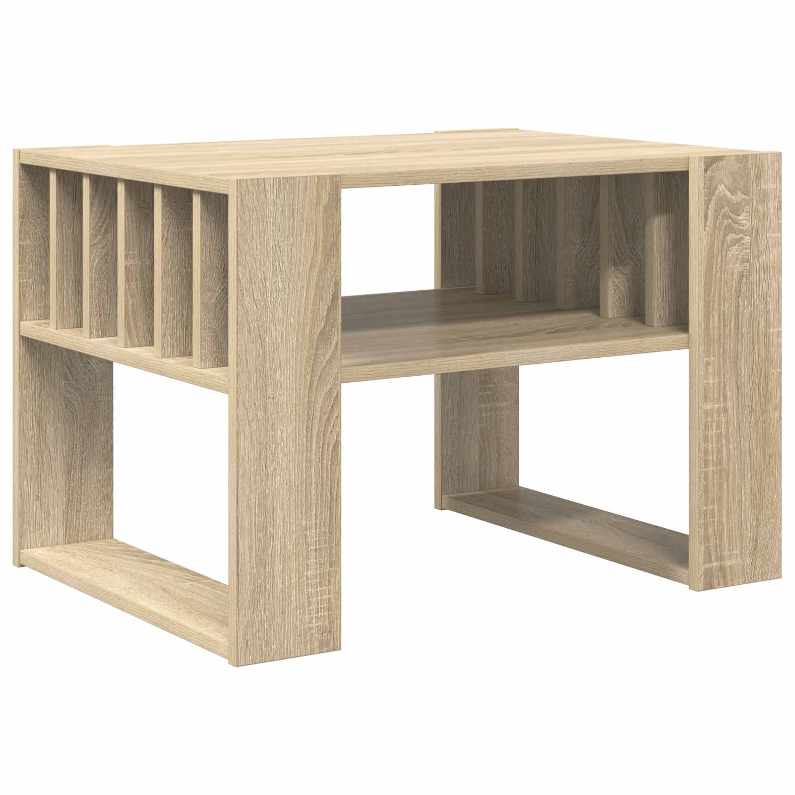 Salontafel Sonoma Eiken 66 x 49,5 x 45 cm Bewerkt hout is nu te koop bij PeponiXL, paradijselijk wonen!