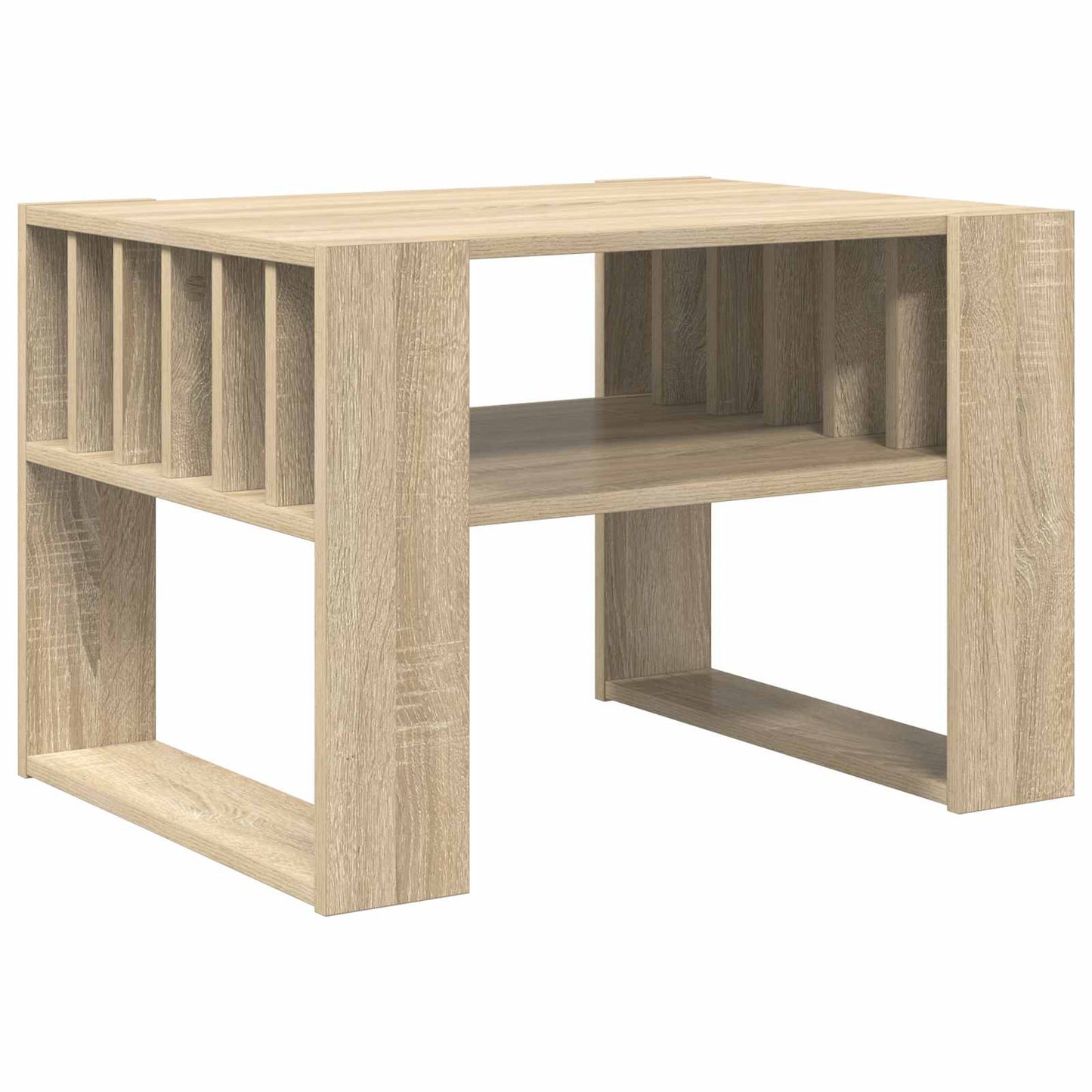 Salontafel Sonoma Eiken 66 x 49,5 x 45 cm Bewerkt hout is nu te koop bij PeponiXL, paradijselijk wonen!