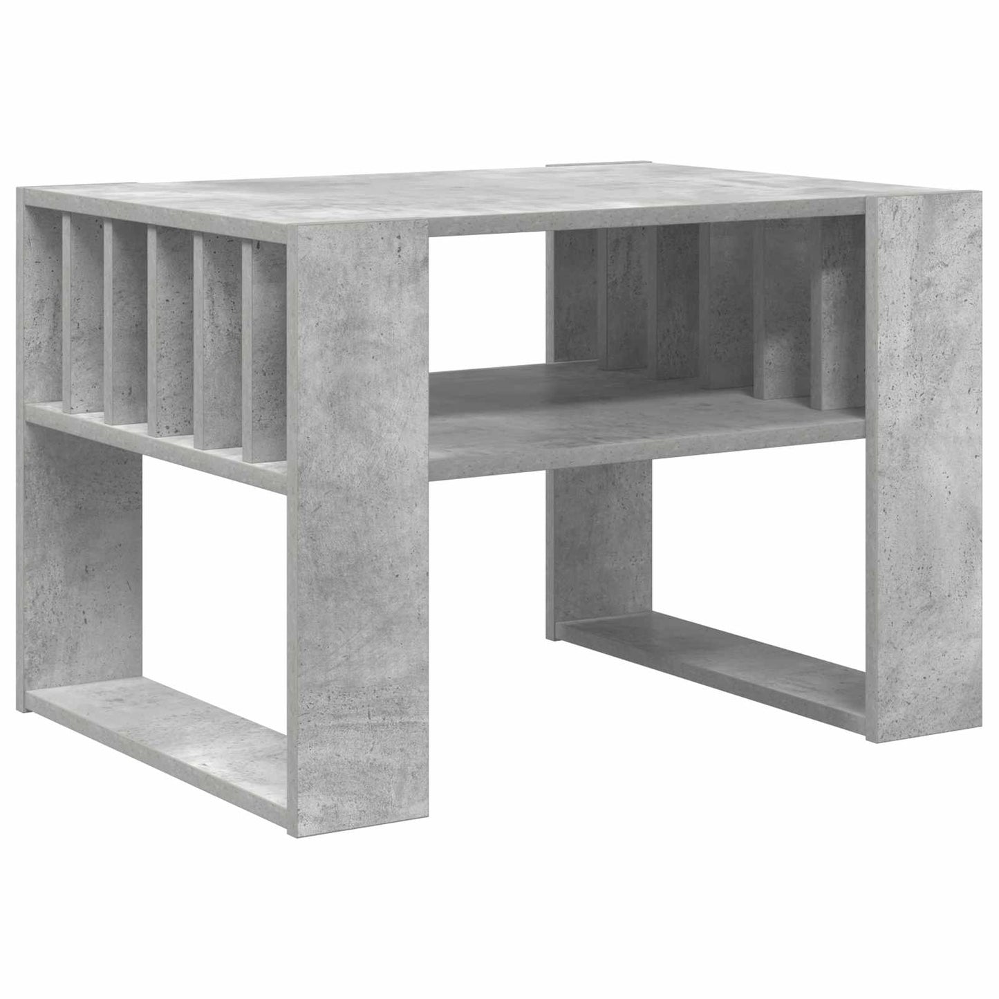 Salontafel Beton Grijs 66 x 49,5 x 45 cm Bewerkt hout is nu te koop bij PeponiXL, paradijselijk wonen!
