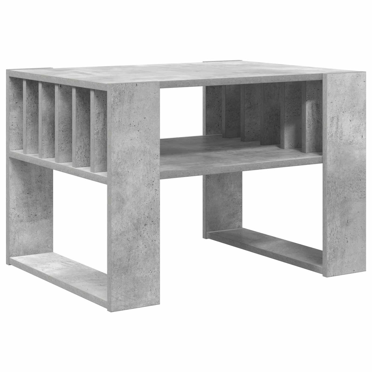 Salontafel Beton Grijs 66 x 49,5 x 45 cm Bewerkt hout is nu te koop bij PeponiXL, paradijselijk wonen!