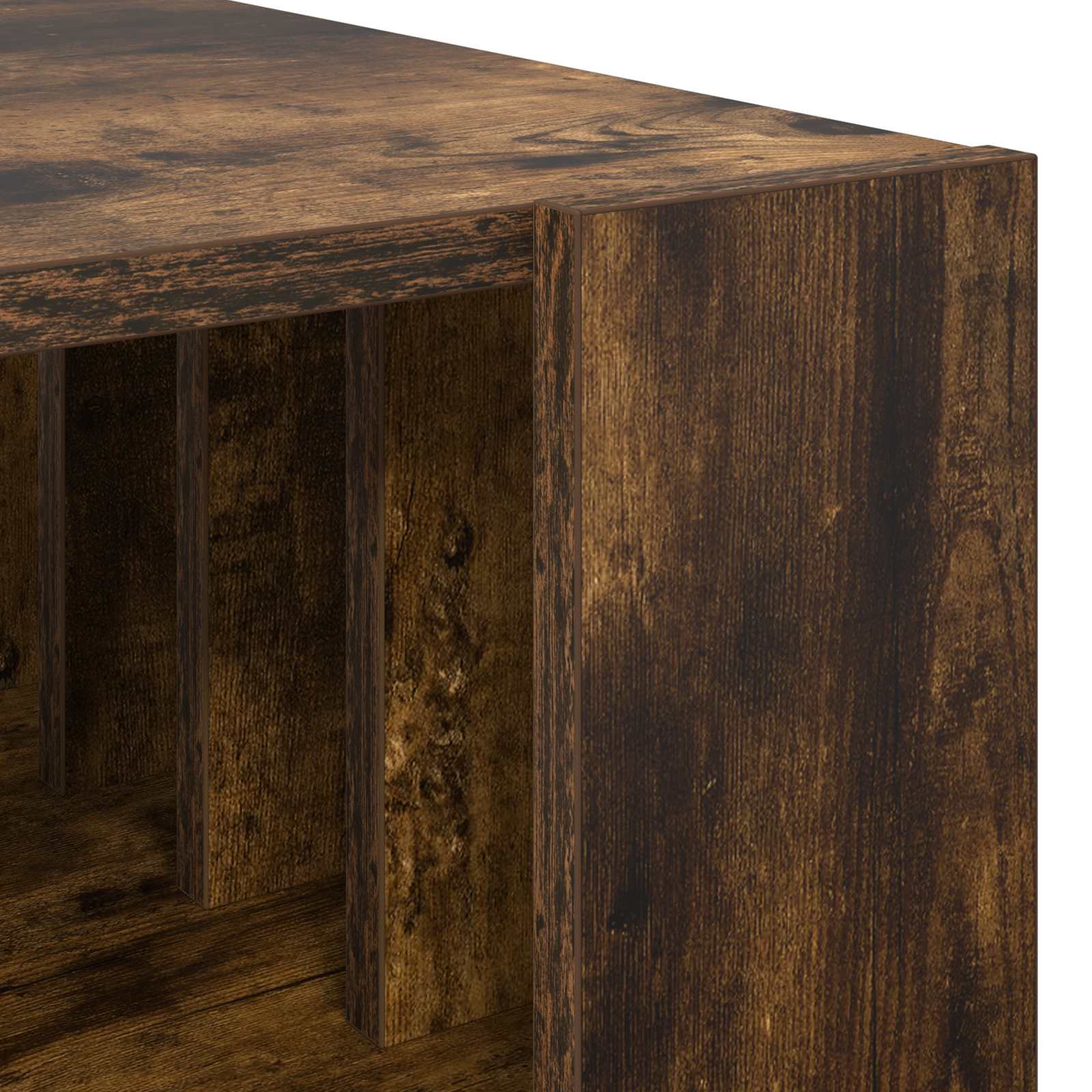 Salontafel Gerookt eiken 66 x 49,5 x 45 cm Bewerkt hout is nu te koop bij PeponiXL, paradijselijk wonen!