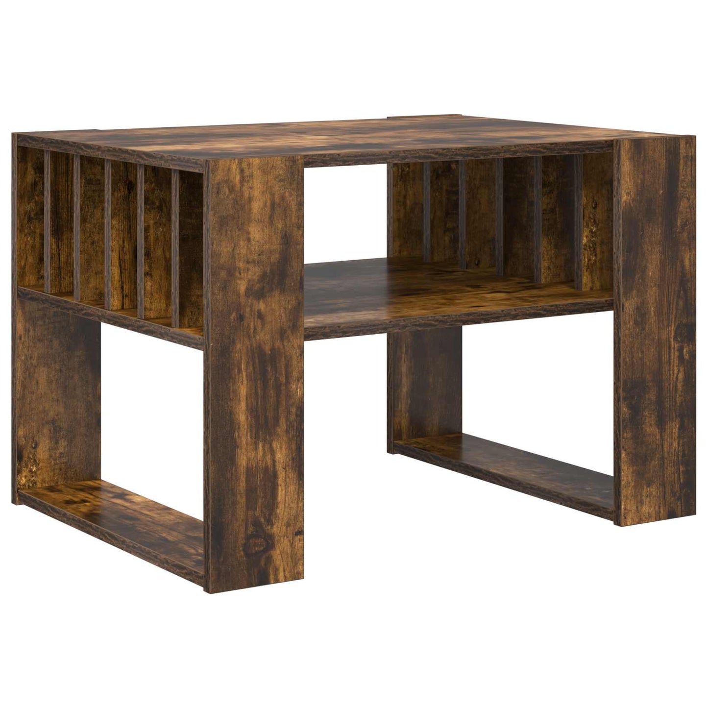 Salontafel Gerookt eiken 66 x 49,5 x 45 cm Bewerkt hout is nu te koop bij PeponiXL, paradijselijk wonen!