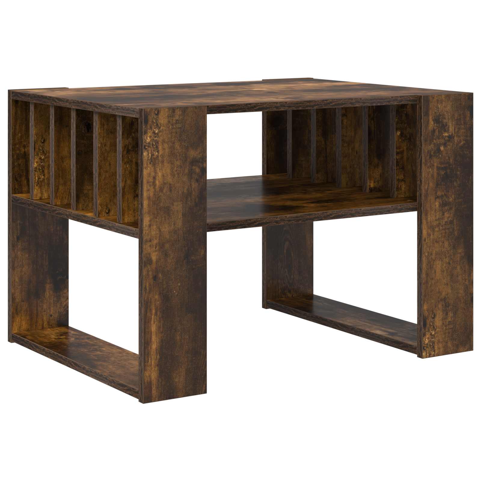 Salontafel Gerookt eiken 66 x 49,5 x 45 cm Bewerkt hout is nu te koop bij PeponiXL, paradijselijk wonen!