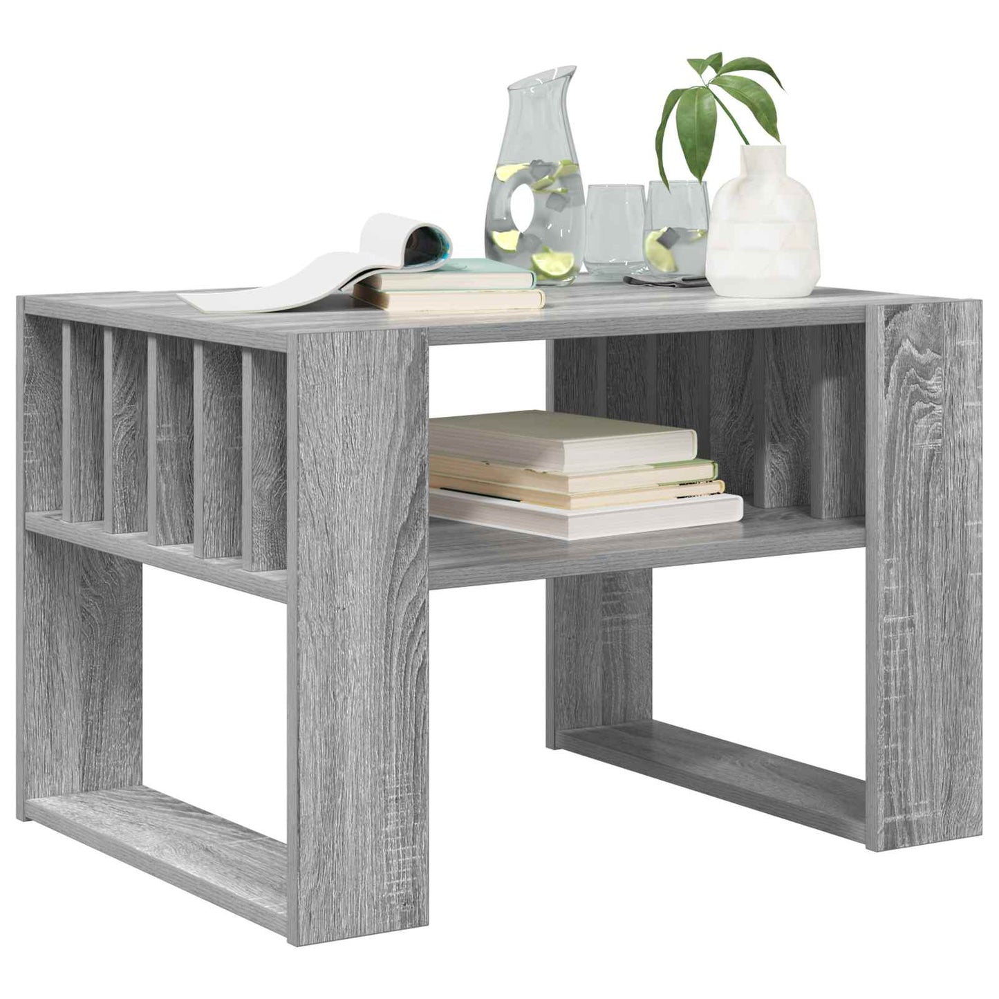 Salontafel Grijs Sonoma 66 x 49,5 x 45 cm Bewerkt hout is nu te koop bij PeponiXL, paradijselijk wonen!