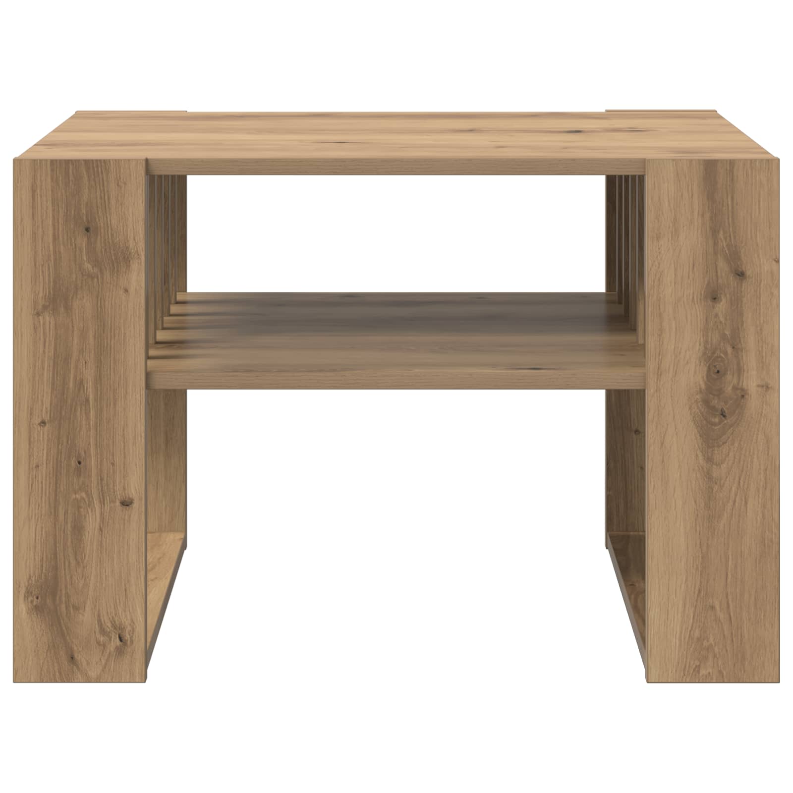 Salontafel Artisan Eiken 66 x 49,5 x 45 cm Bewerkt hout is nu te koop bij PeponiXL, paradijselijk wonen!