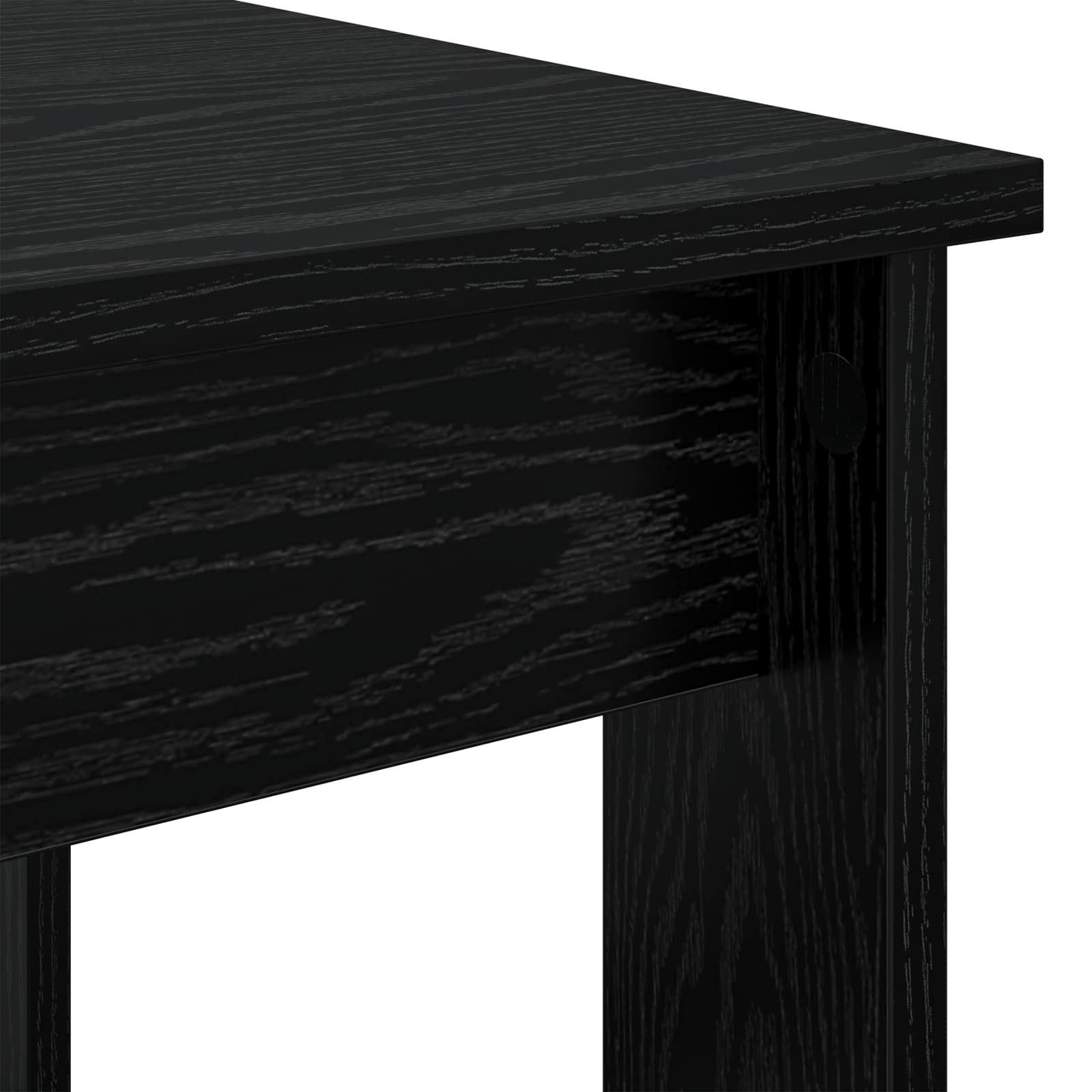 Koffietafel Set 2 pcs Zwart Eiken Bewerkt hout is nu te koop bij PeponiXL, paradijselijk wonen!