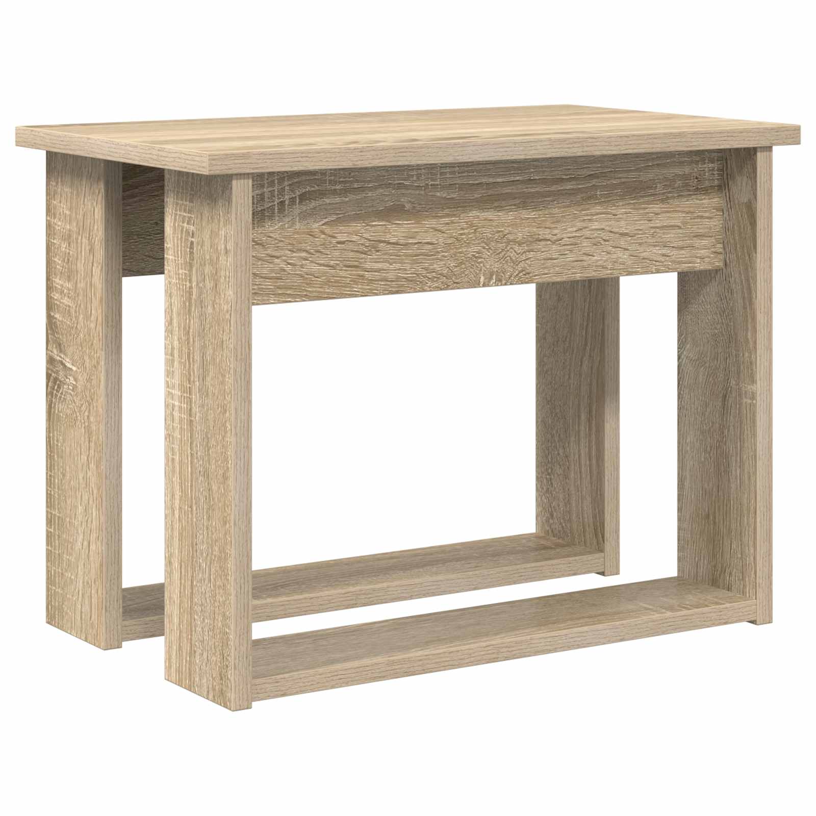 Koffietafel Set 2 pcs Sonoma Eiken Bewerkt hout is nu te koop bij PeponiXL, paradijselijk wonen!