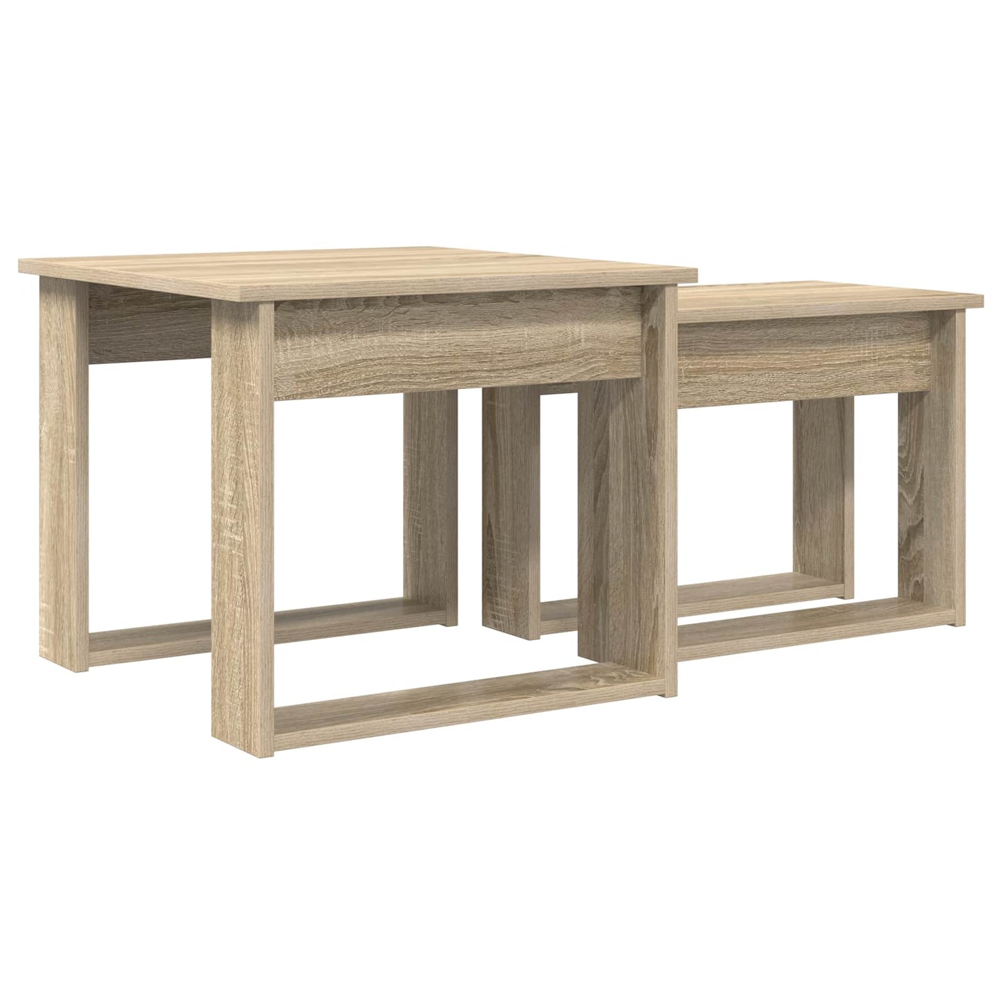 Koffietafel Set 2 pcs Sonoma Eiken Bewerkt hout is nu te koop bij PeponiXL, paradijselijk wonen!