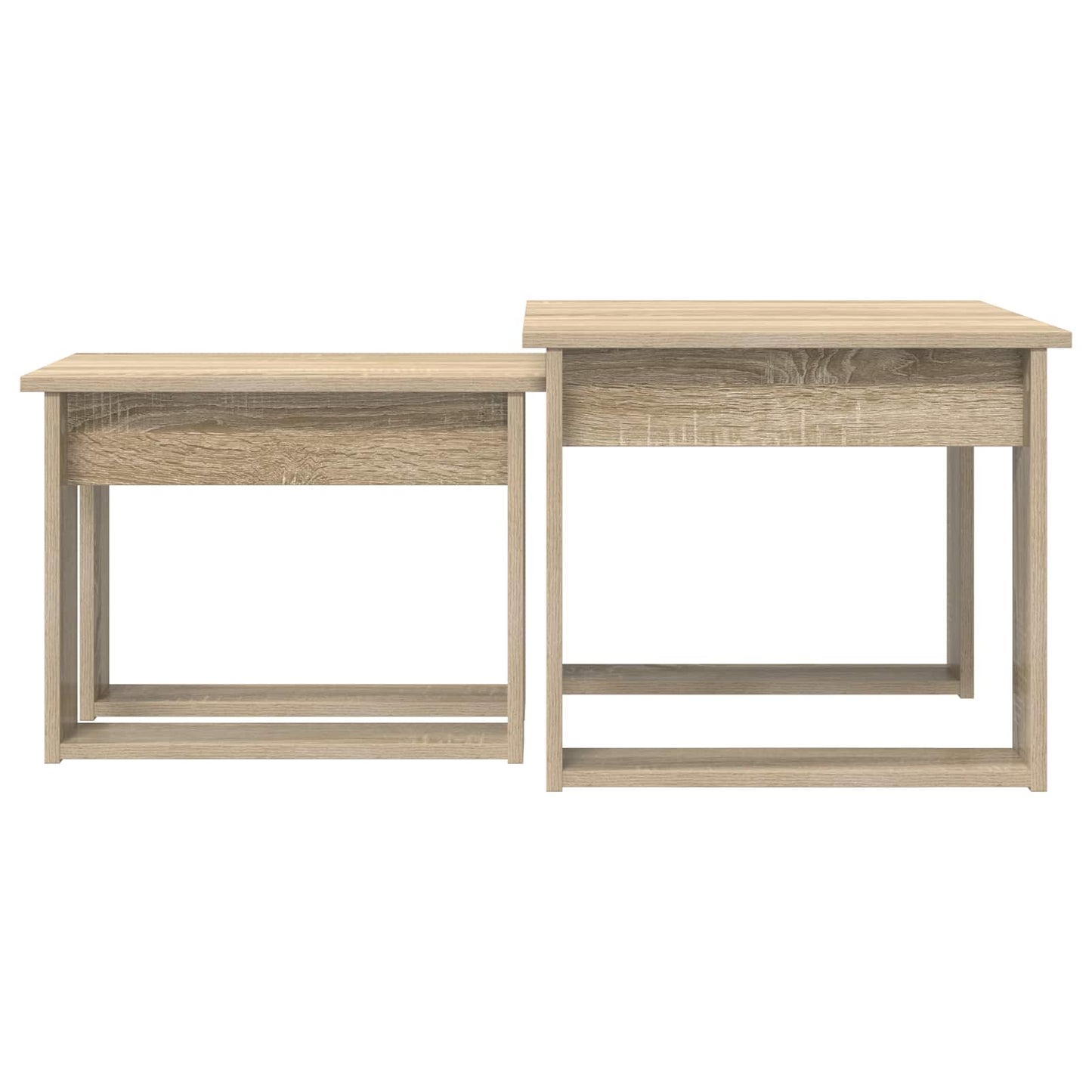 Koffietafel Set 2 pcs Sonoma Eiken Bewerkt hout is nu te koop bij PeponiXL, paradijselijk wonen!