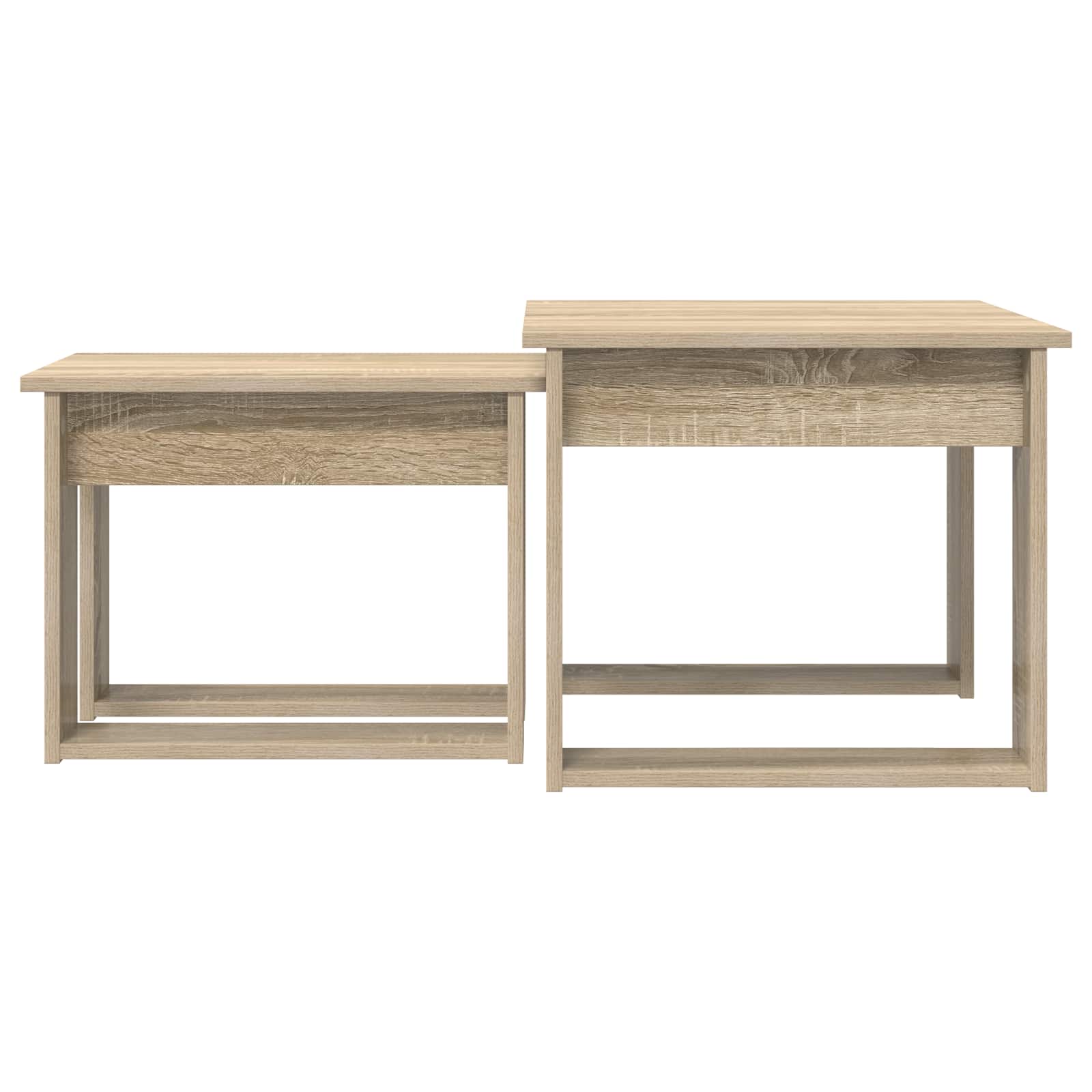 Koffietafel Set 2 pcs Sonoma Eiken Bewerkt hout is nu te koop bij PeponiXL, paradijselijk wonen!