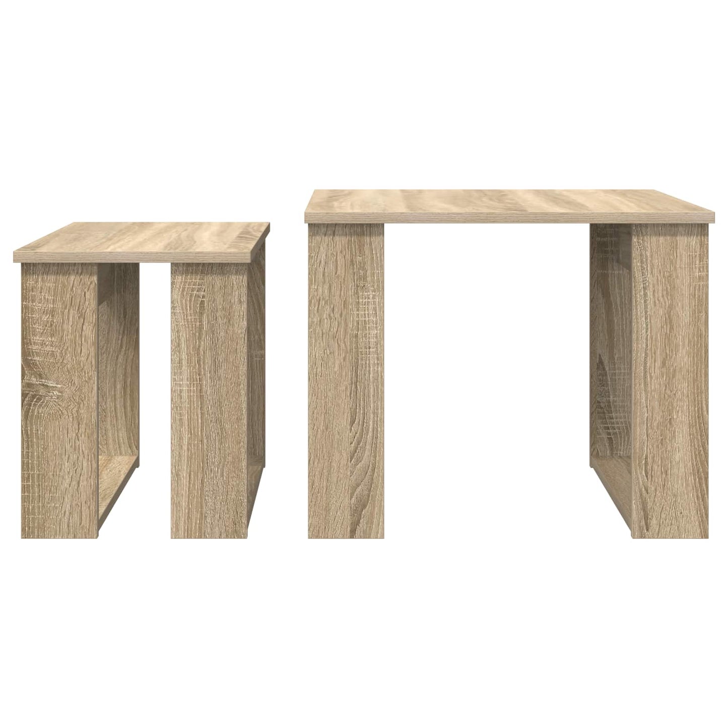 Koffietafel Set 2 pcs Sonoma Eiken Bewerkt hout is nu te koop bij PeponiXL, paradijselijk wonen!