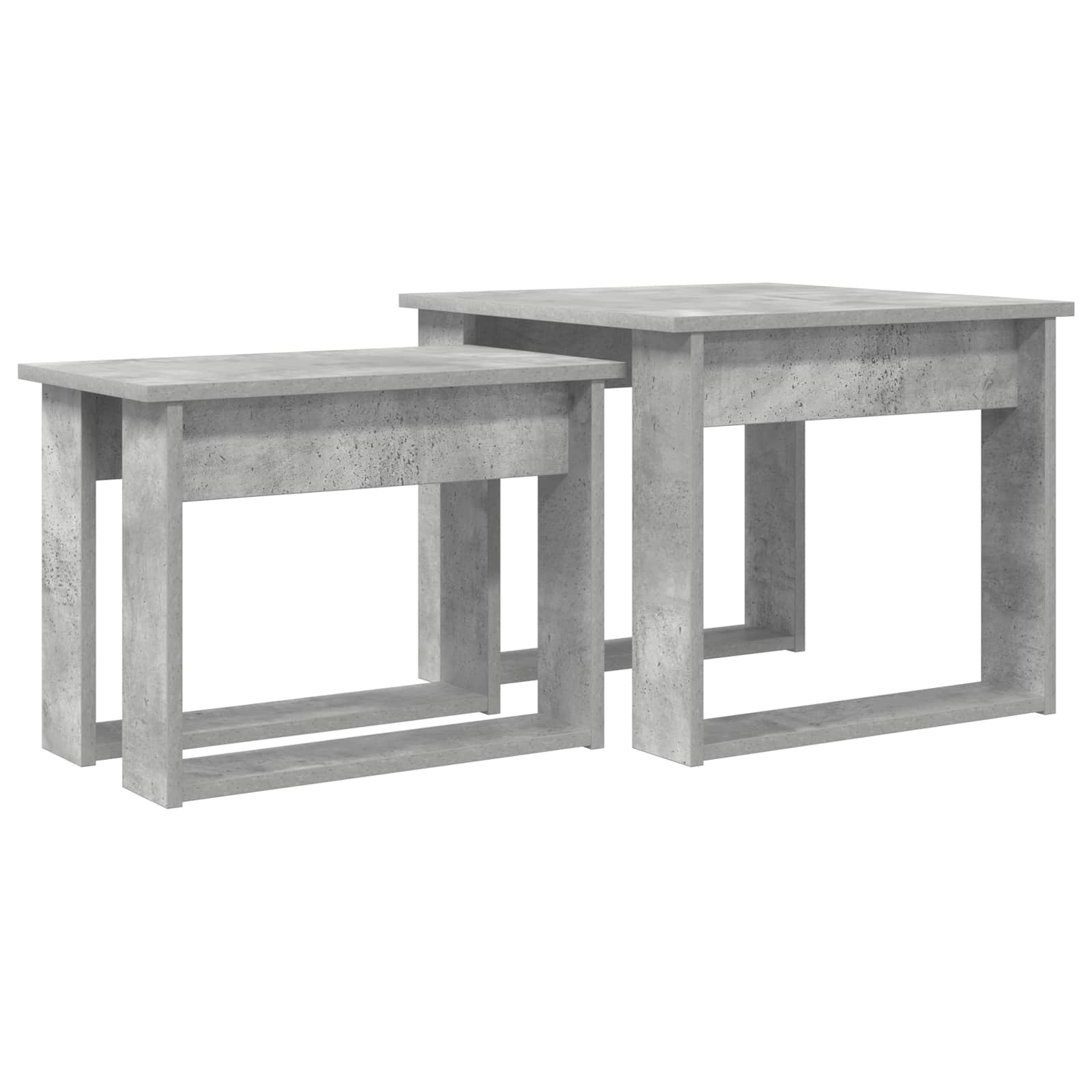 Koffietafel Set 2 pcs Beton Grijs Bewerkt hout is nu te koop bij PeponiXL, paradijselijk wonen!