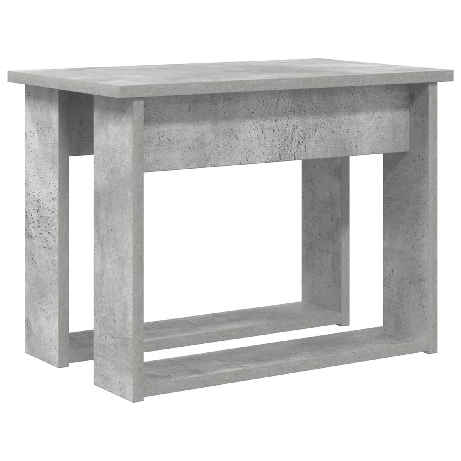 Koffietafel Set 2 pcs Beton Grijs Bewerkt hout is nu te koop bij PeponiXL, paradijselijk wonen!