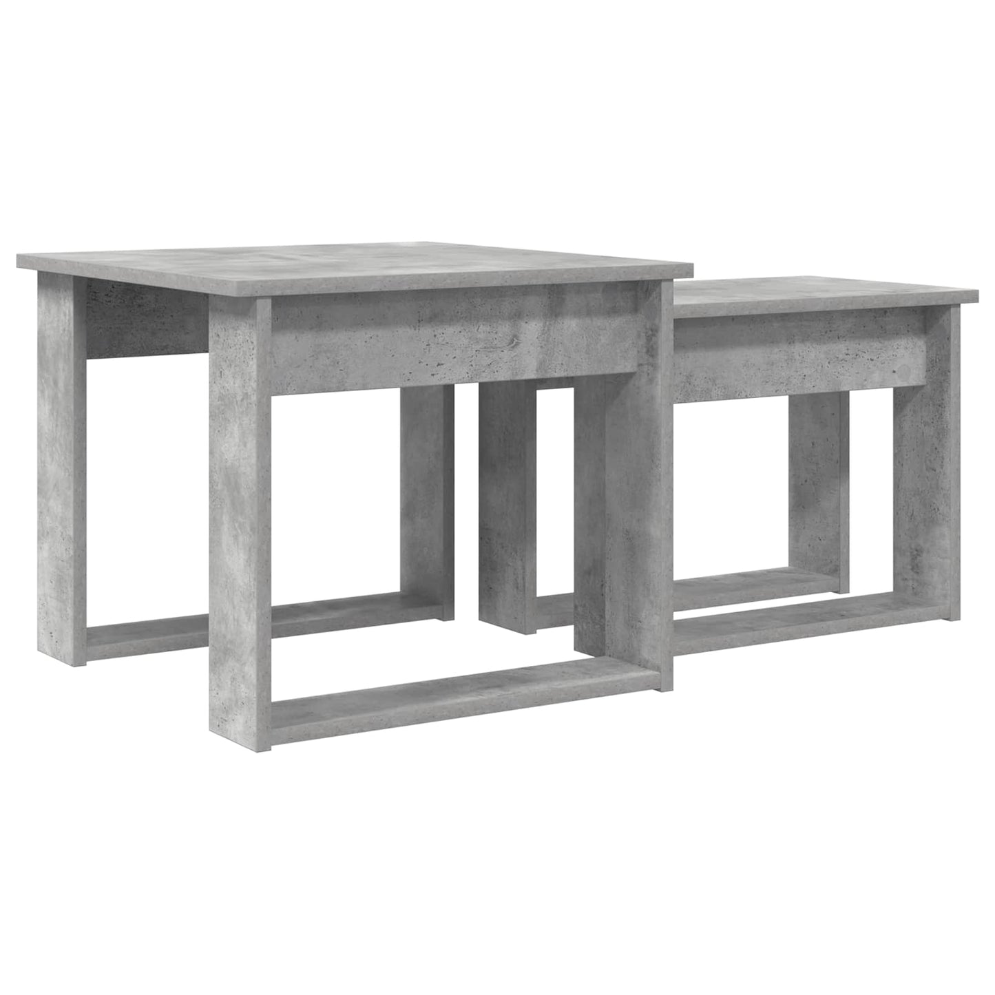 Koffietafel Set 2 pcs Beton Grijs Bewerkt hout is nu te koop bij PeponiXL, paradijselijk wonen!