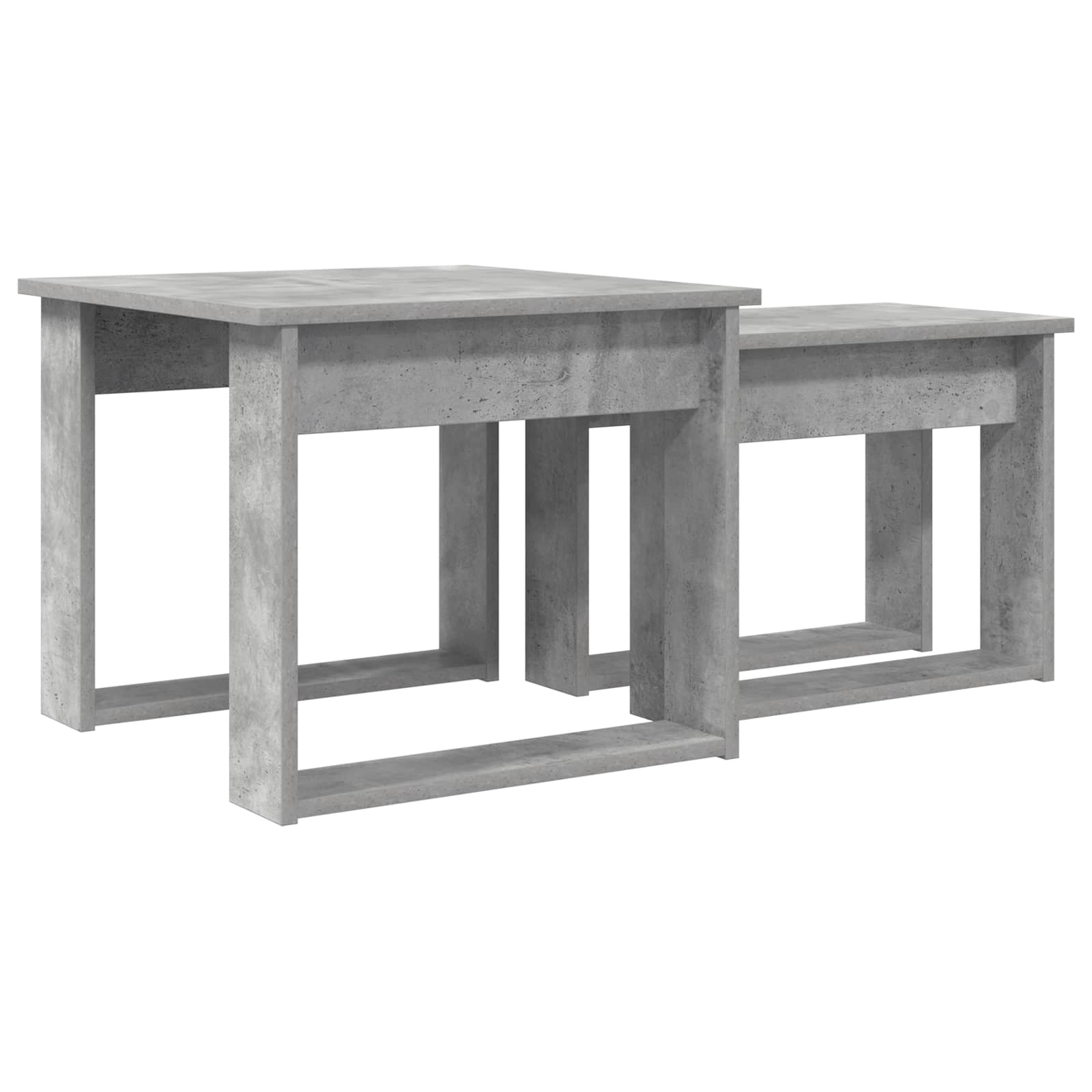 Koffietafel Set 2 pcs Beton Grijs Bewerkt hout is nu te koop bij PeponiXL, paradijselijk wonen!