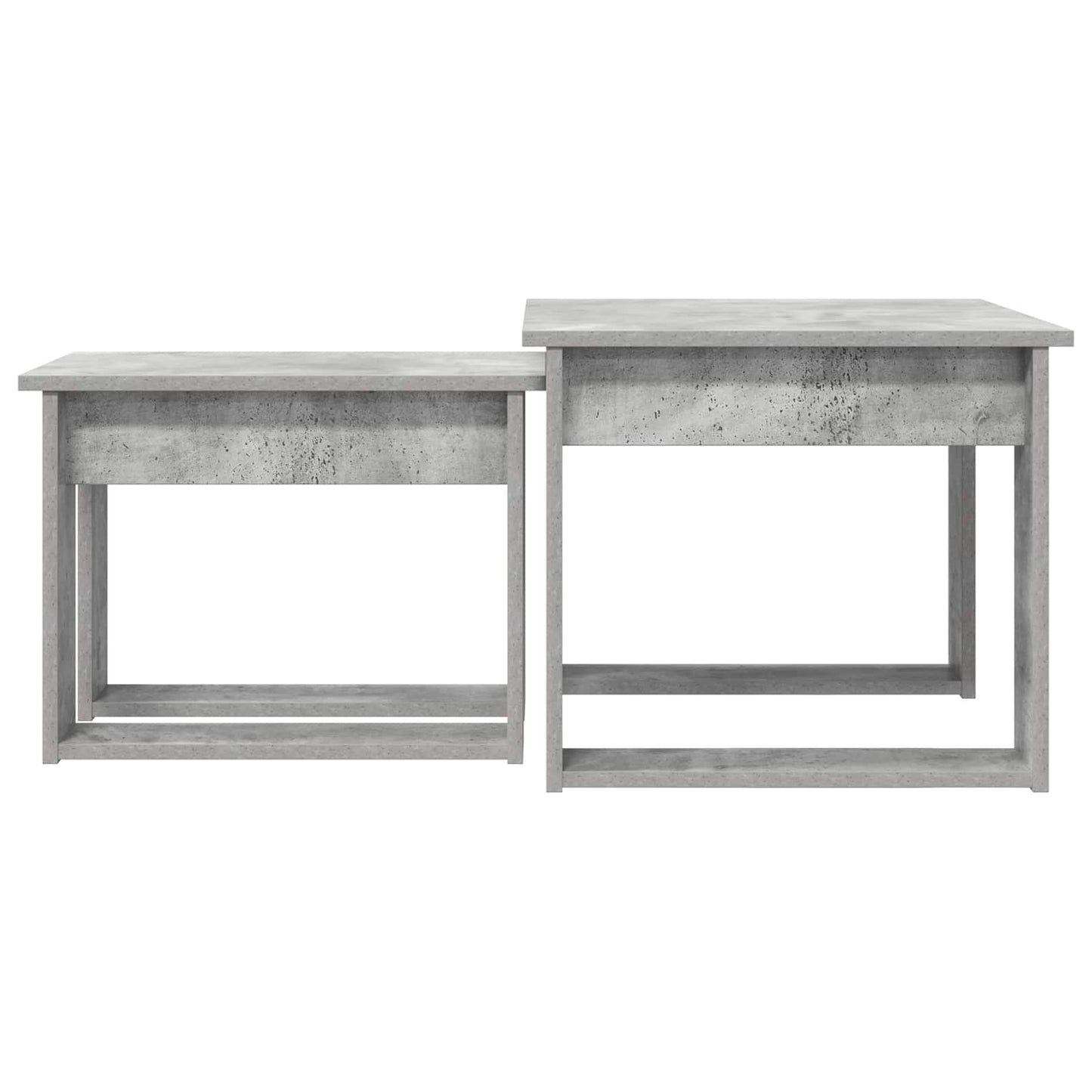 Koffietafel Set 2 pcs Beton Grijs Bewerkt hout is nu te koop bij PeponiXL, paradijselijk wonen!