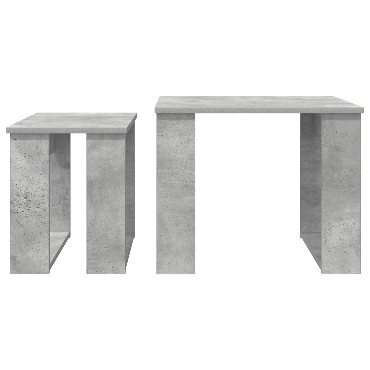 Koffietafel Set 2 pcs Beton Grijs Bewerkt hout is nu te koop bij PeponiXL, paradijselijk wonen!