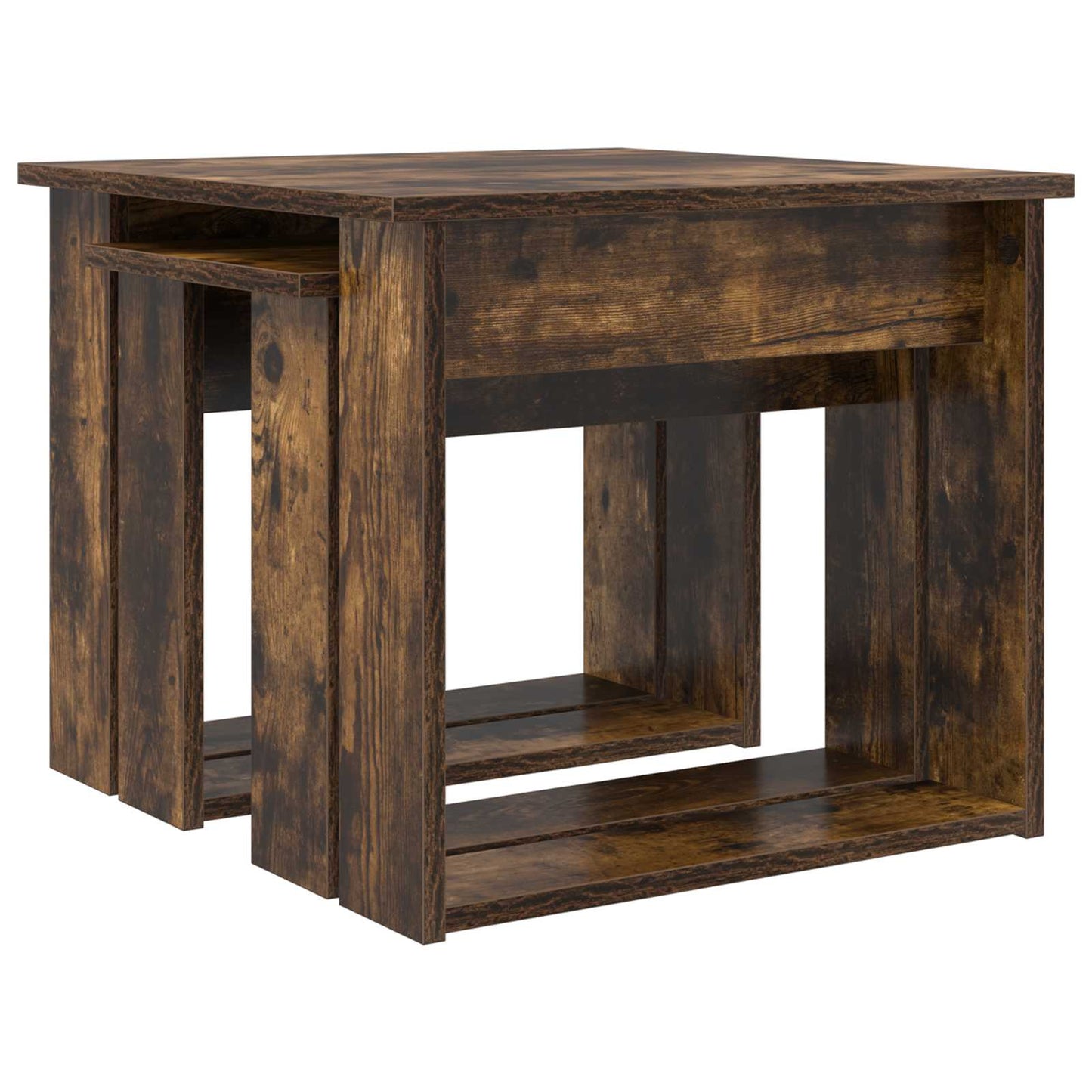 Koffietafel Set 2 pcs Gerookt eiken Bewerkt hout is nu te koop bij PeponiXL, paradijselijk wonen!