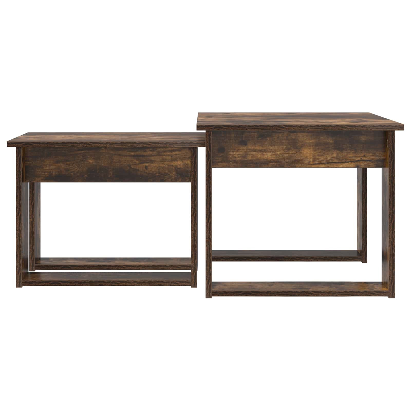 Koffietafel Set 2 pcs Gerookt eiken Bewerkt hout is nu te koop bij PeponiXL, paradijselijk wonen!