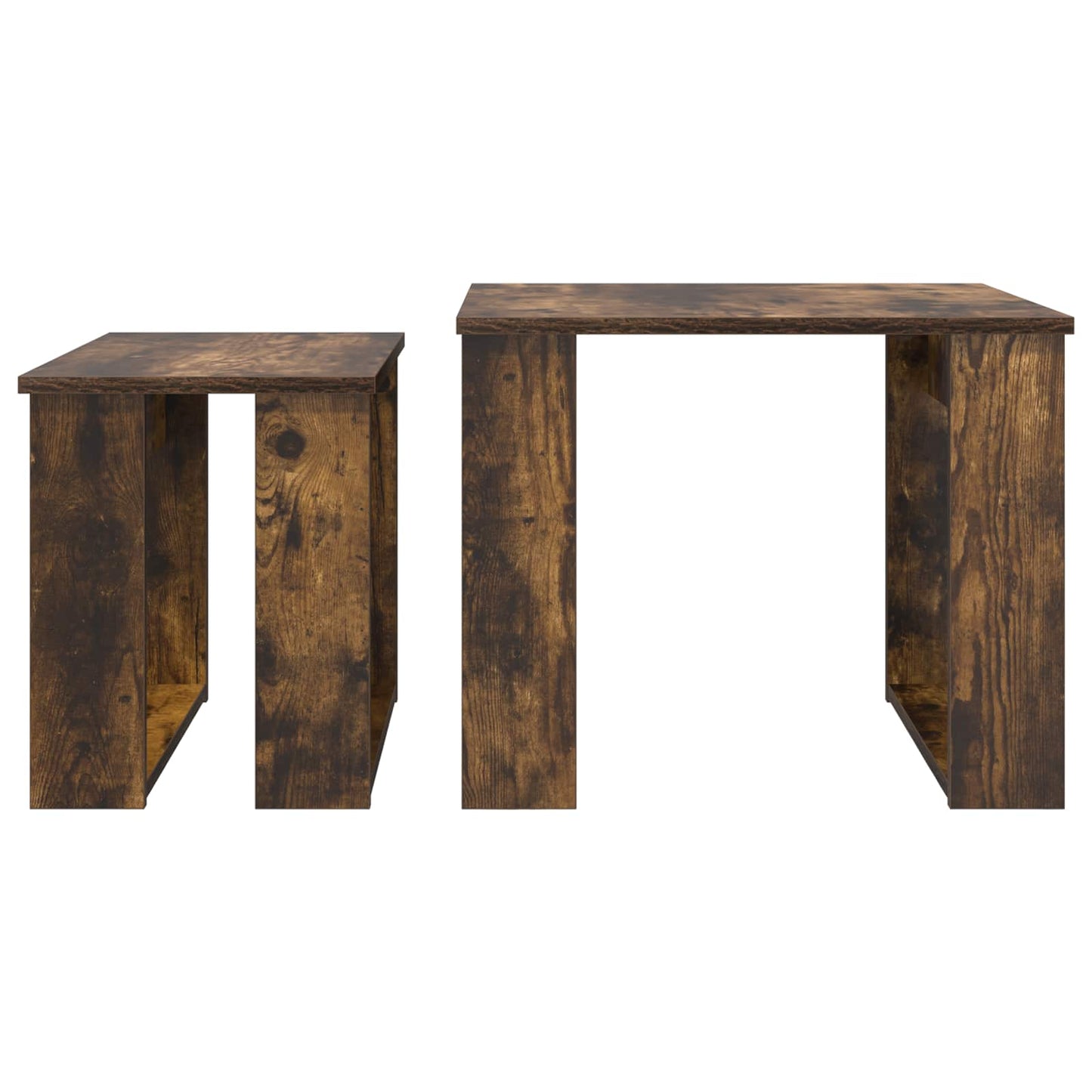 Koffietafel Set 2 pcs Gerookt eiken Bewerkt hout is nu te koop bij PeponiXL, paradijselijk wonen!