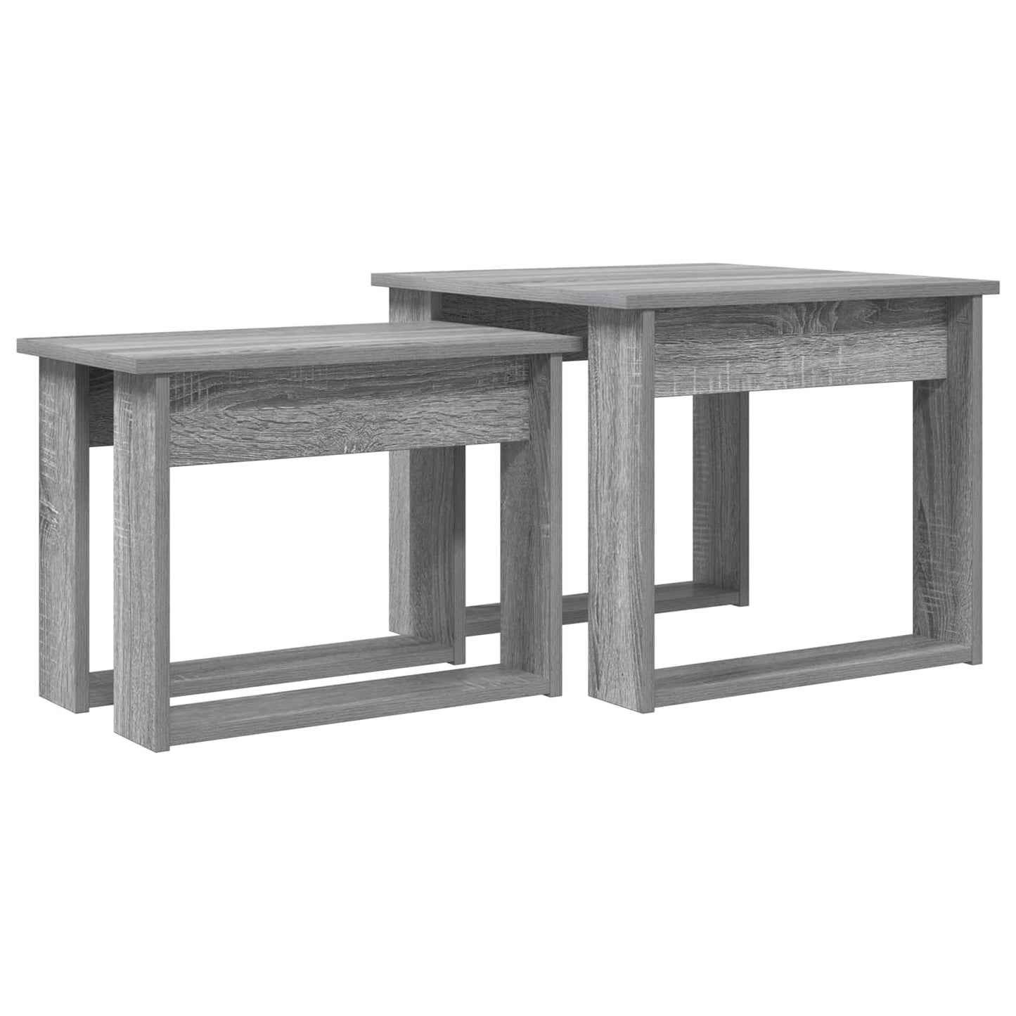 Koffietafel Set 2 pcs Grijs Sonoma Bewerkt hout is nu te koop bij PeponiXL, paradijselijk wonen!