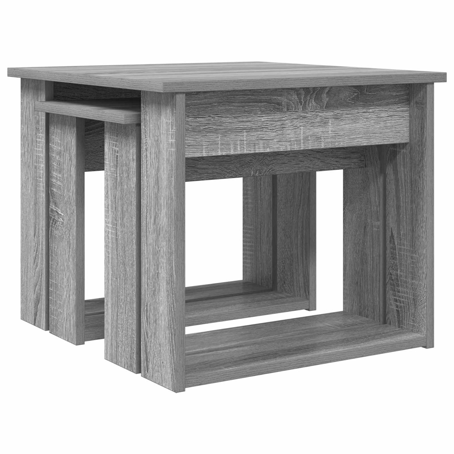 Koffietafel Set 2 pcs Grijs Sonoma Bewerkt hout is nu te koop bij PeponiXL, paradijselijk wonen!