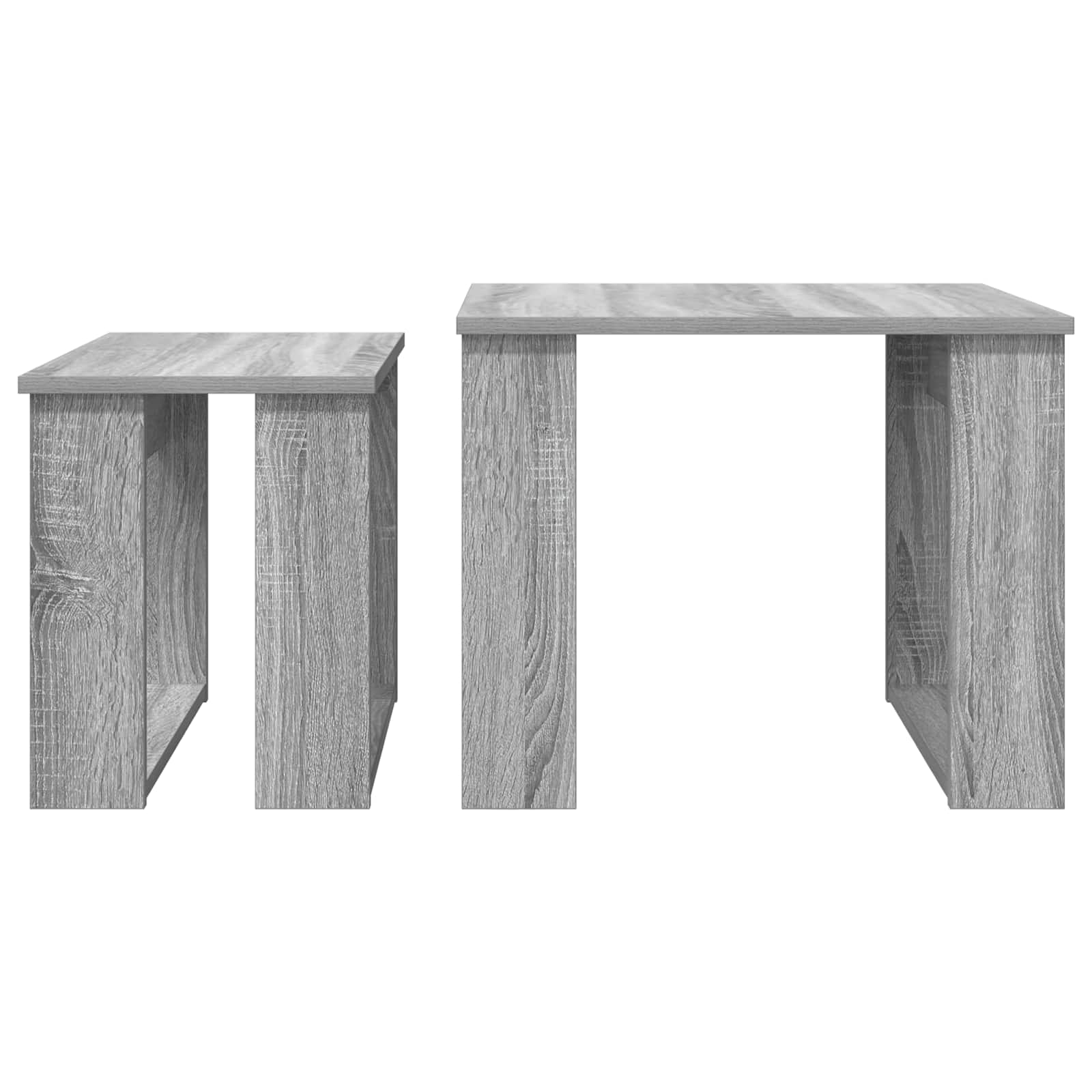 Koffietafel Set 2 pcs Grijs Sonoma Bewerkt hout is nu te koop bij PeponiXL, paradijselijk wonen!