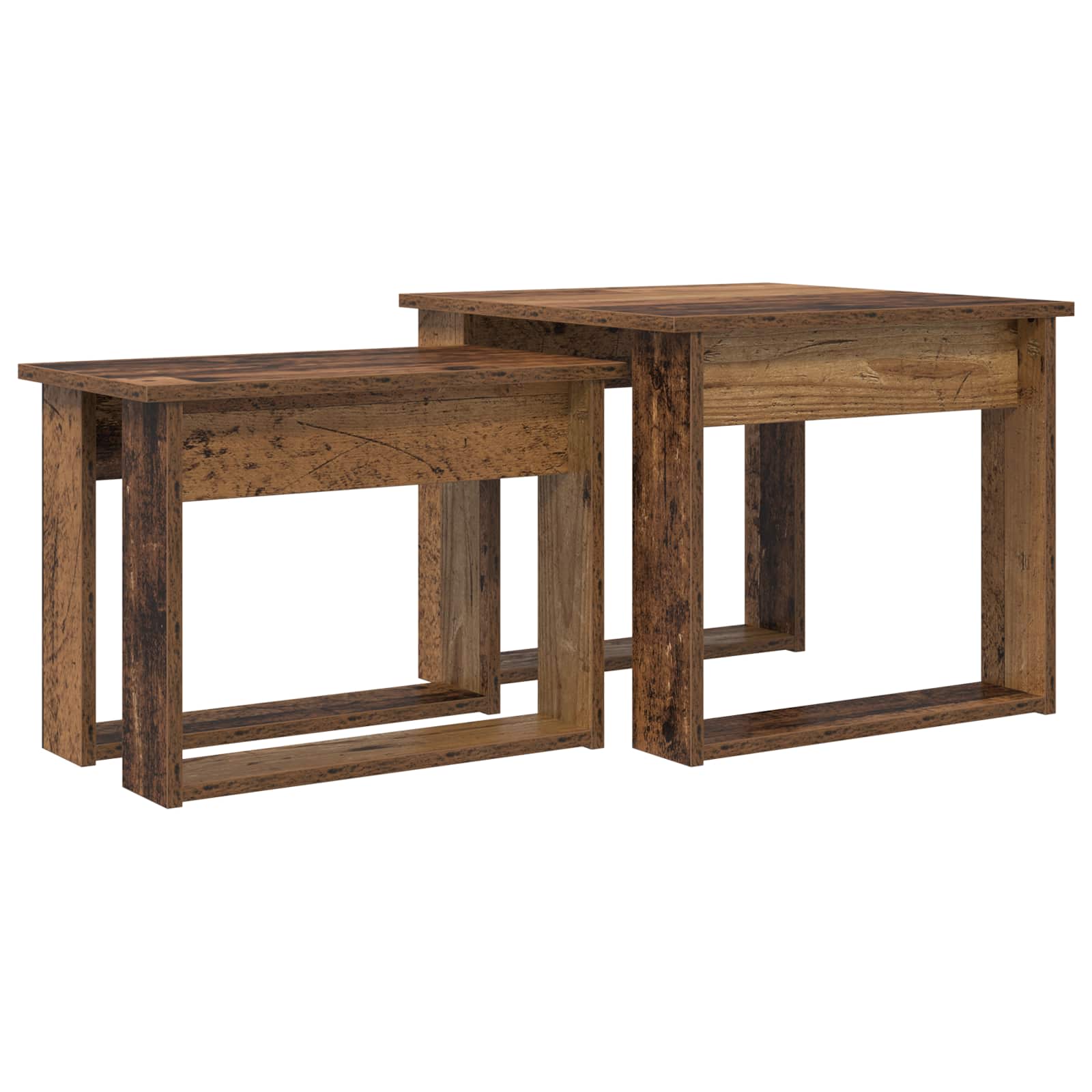 Koffietafel Set 2 pcs Oudhout Bewerkt hout is nu te koop bij PeponiXL, paradijselijk wonen!