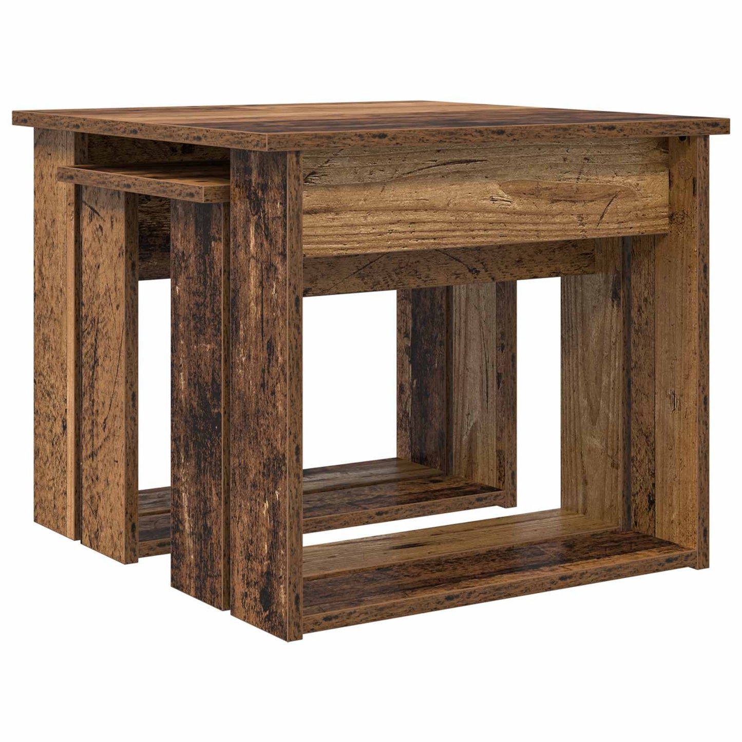 Koffietafel Set 2 pcs Oudhout Bewerkt hout is nu te koop bij PeponiXL, paradijselijk wonen!