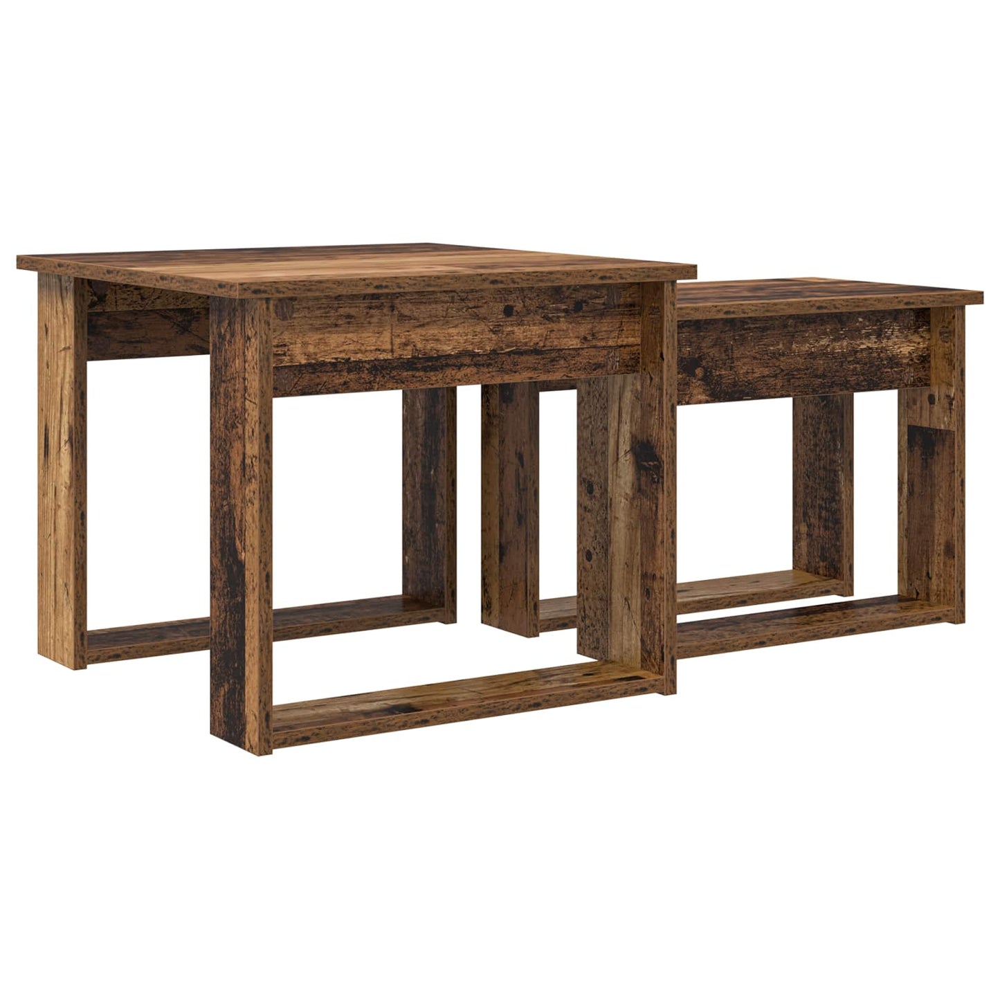 Koffietafel Set 2 pcs Oudhout Bewerkt hout is nu te koop bij PeponiXL, paradijselijk wonen!