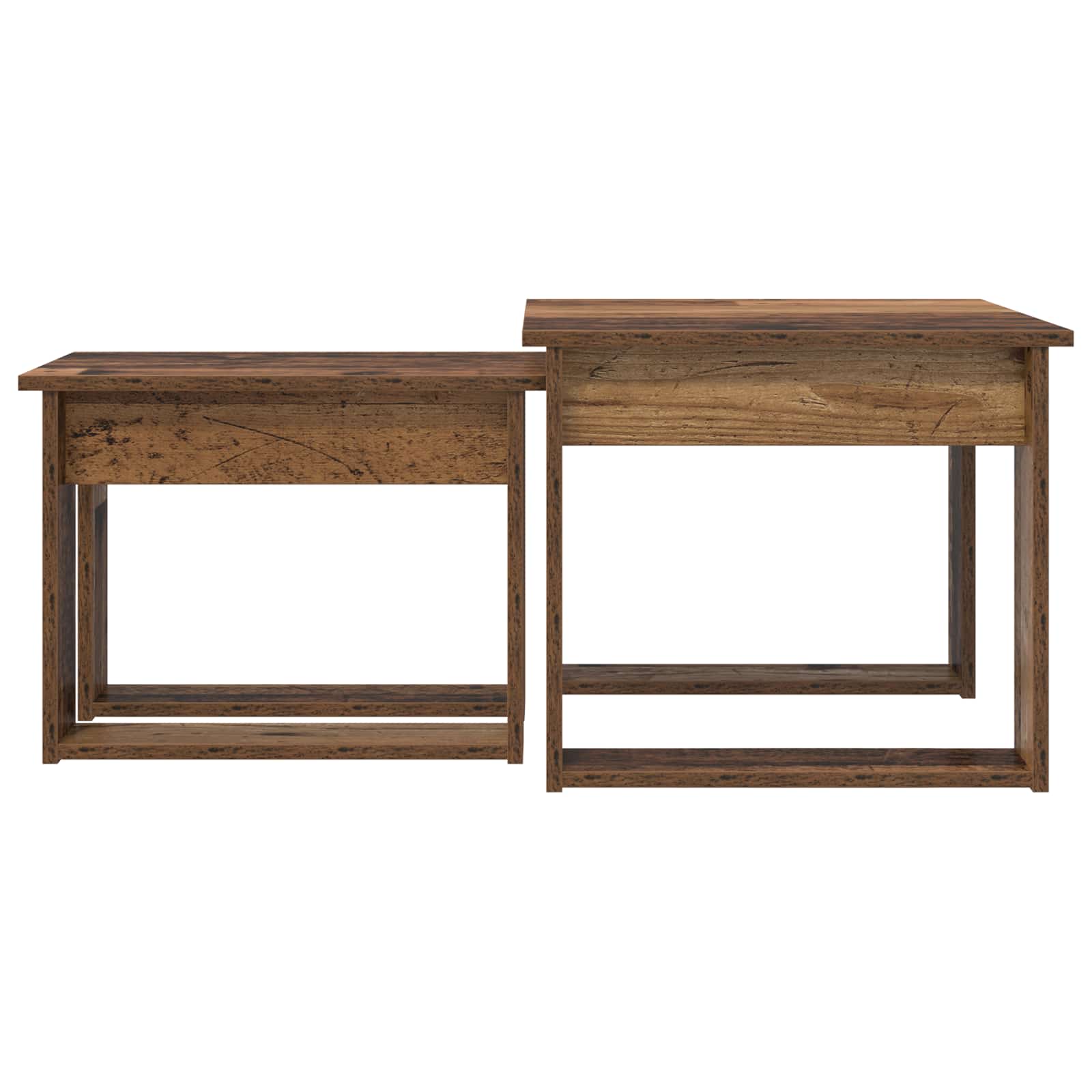 Koffietafel Set 2 pcs Oudhout Bewerkt hout is nu te koop bij PeponiXL, paradijselijk wonen!