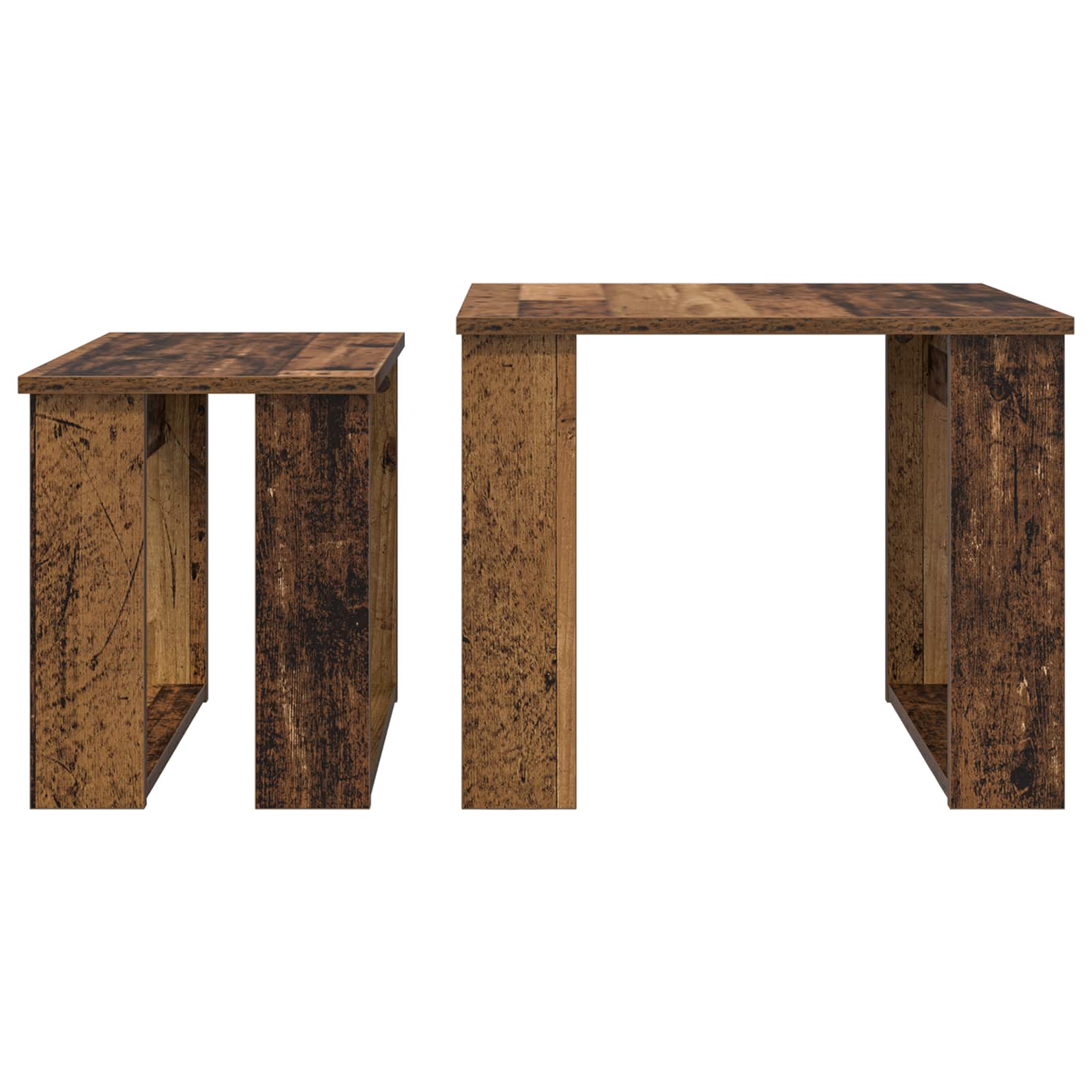 Koffietafel Set 2 pcs Oudhout Bewerkt hout is nu te koop bij PeponiXL, paradijselijk wonen!