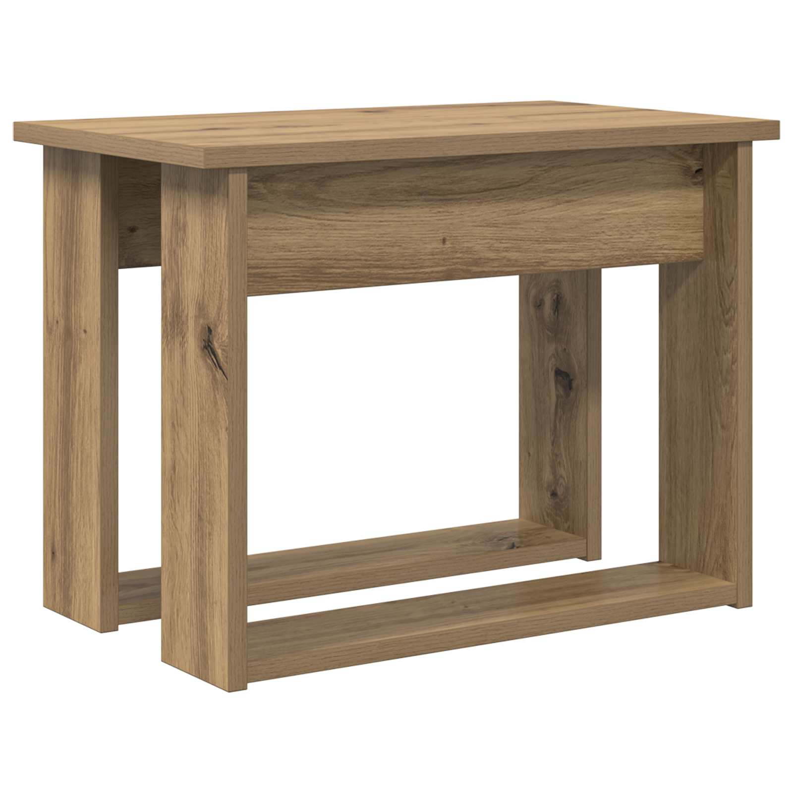 Koffietafel Set 2 pcs Artisan Eiken Bewerkt hout is nu te koop bij PeponiXL, paradijselijk wonen!