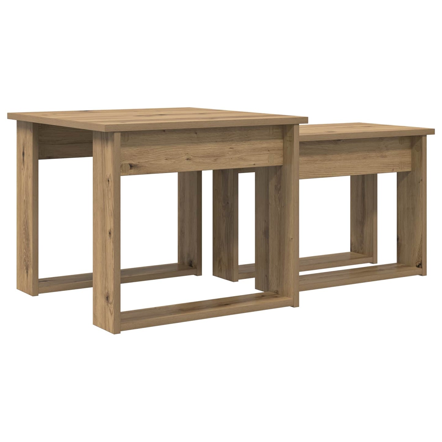 Koffietafel Set 2 pcs Artisan Eiken Bewerkt hout is nu te koop bij PeponiXL, paradijselijk wonen!