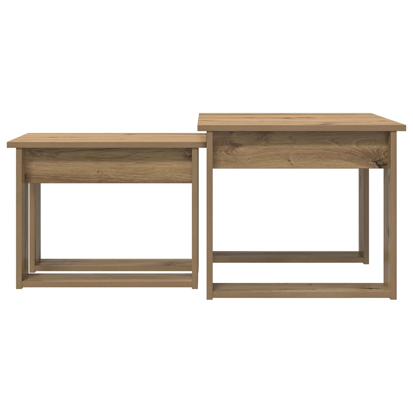 Koffietafel Set 2 pcs Artisan Eiken Bewerkt hout is nu te koop bij PeponiXL, paradijselijk wonen!
