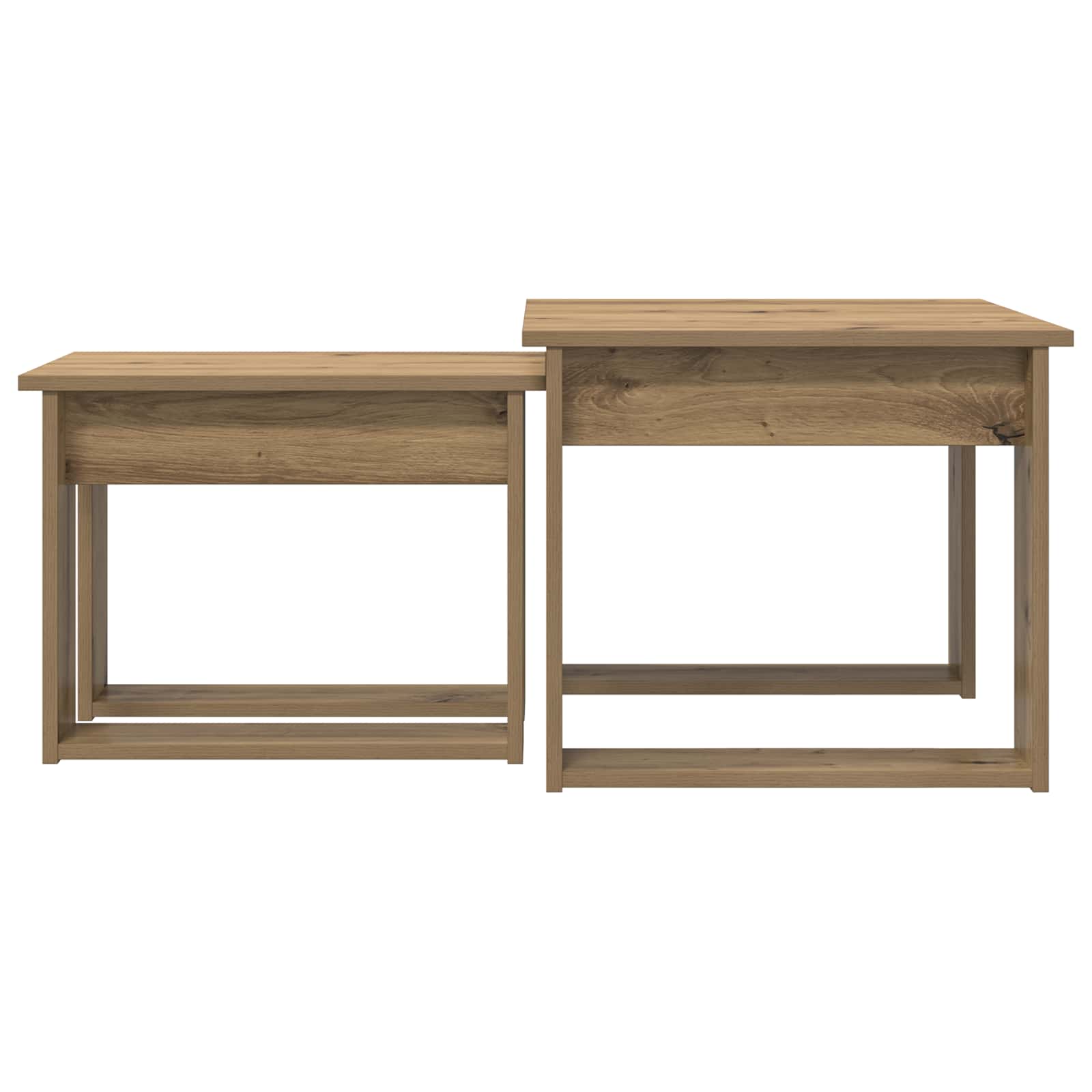 Koffietafel Set 2 pcs Artisan Eiken Bewerkt hout is nu te koop bij PeponiXL, paradijselijk wonen!