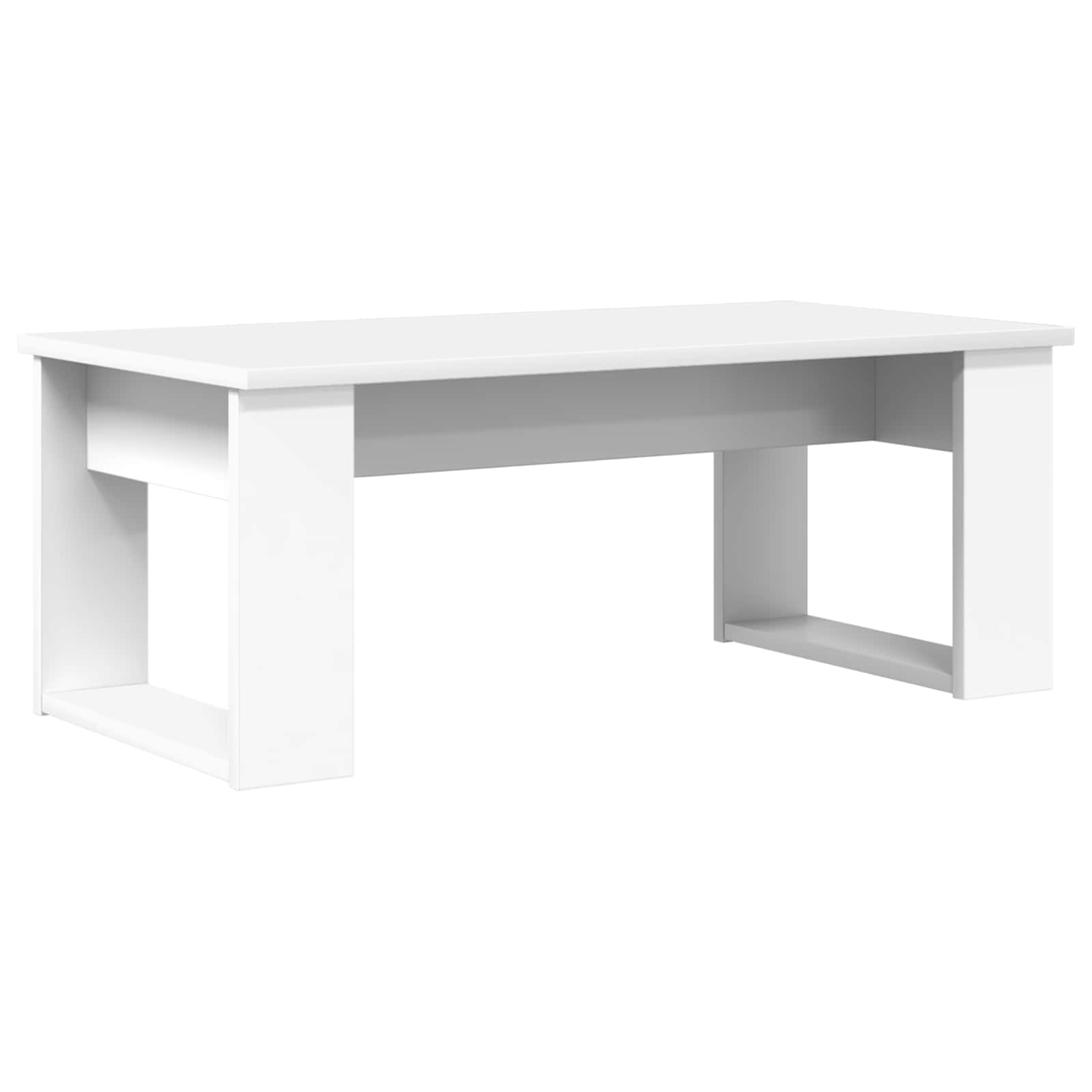Koffietafel Set 2 pcs Wit Bewerkt hout is nu te koop bij PeponiXL, paradijselijk wonen!