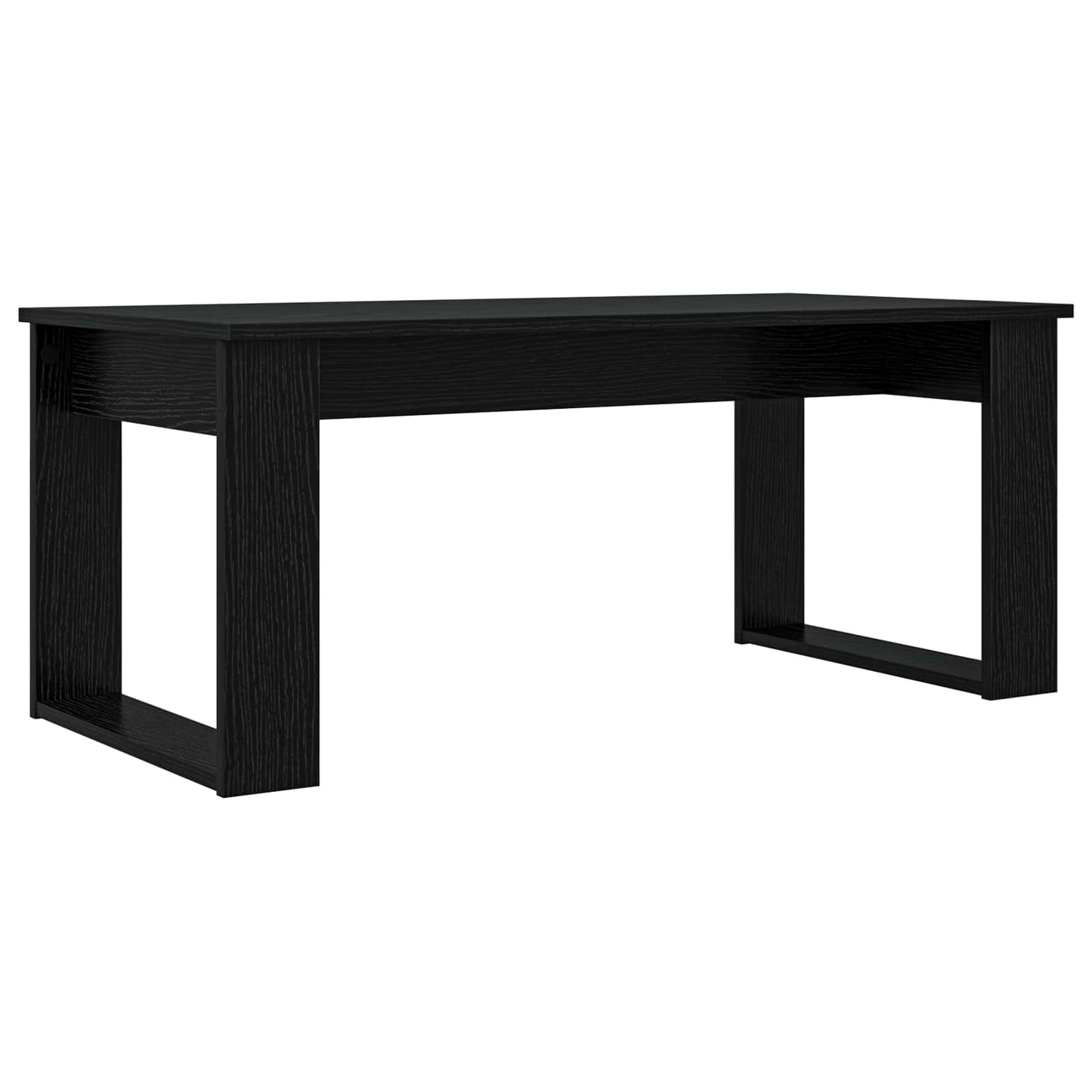 Koffietafel Set 2 pcs Zwart Eiken Bewerkt hout is nu te koop bij PeponiXL, paradijselijk wonen!