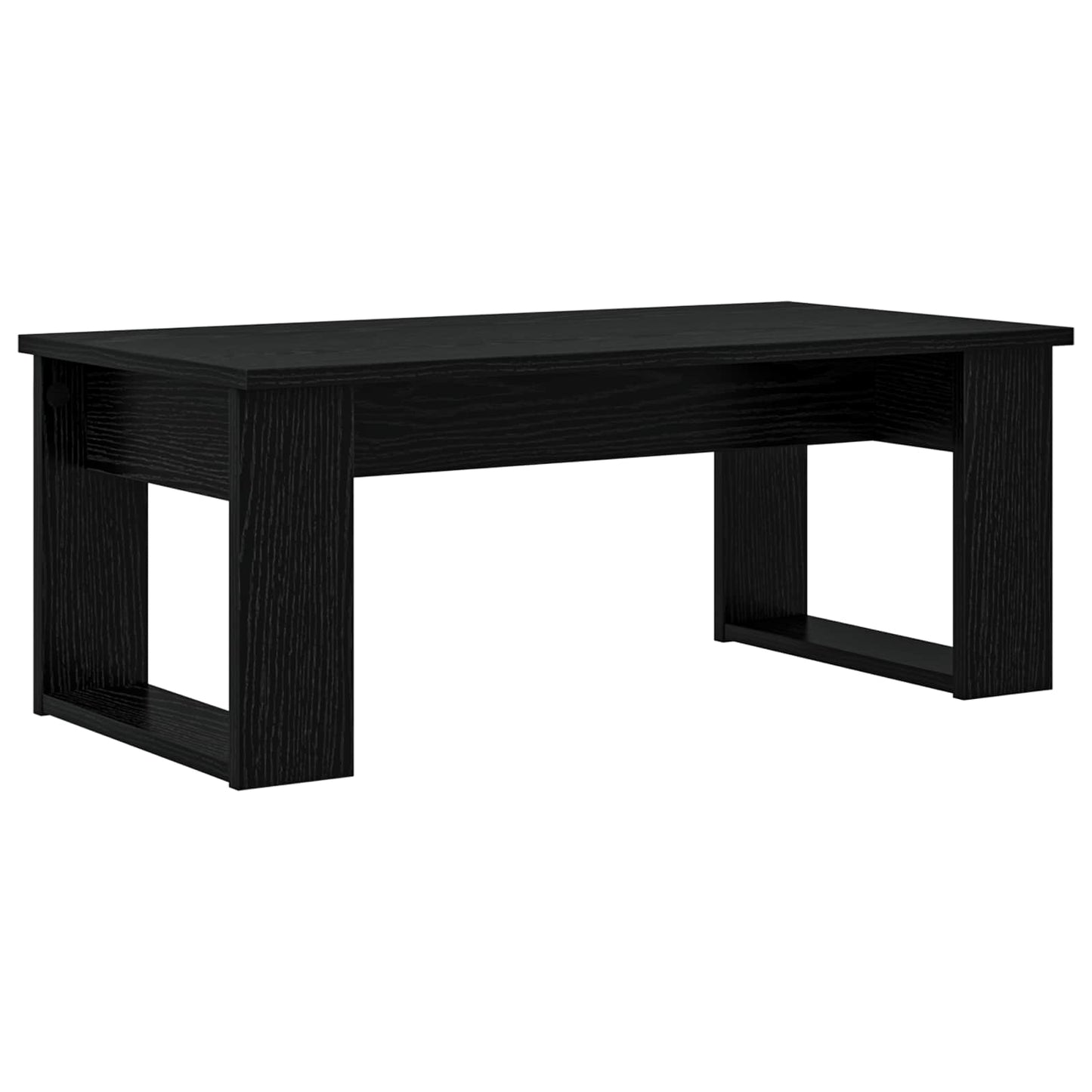 Koffietafel Set 2 pcs Zwart Eiken Bewerkt hout is nu te koop bij PeponiXL, paradijselijk wonen!
