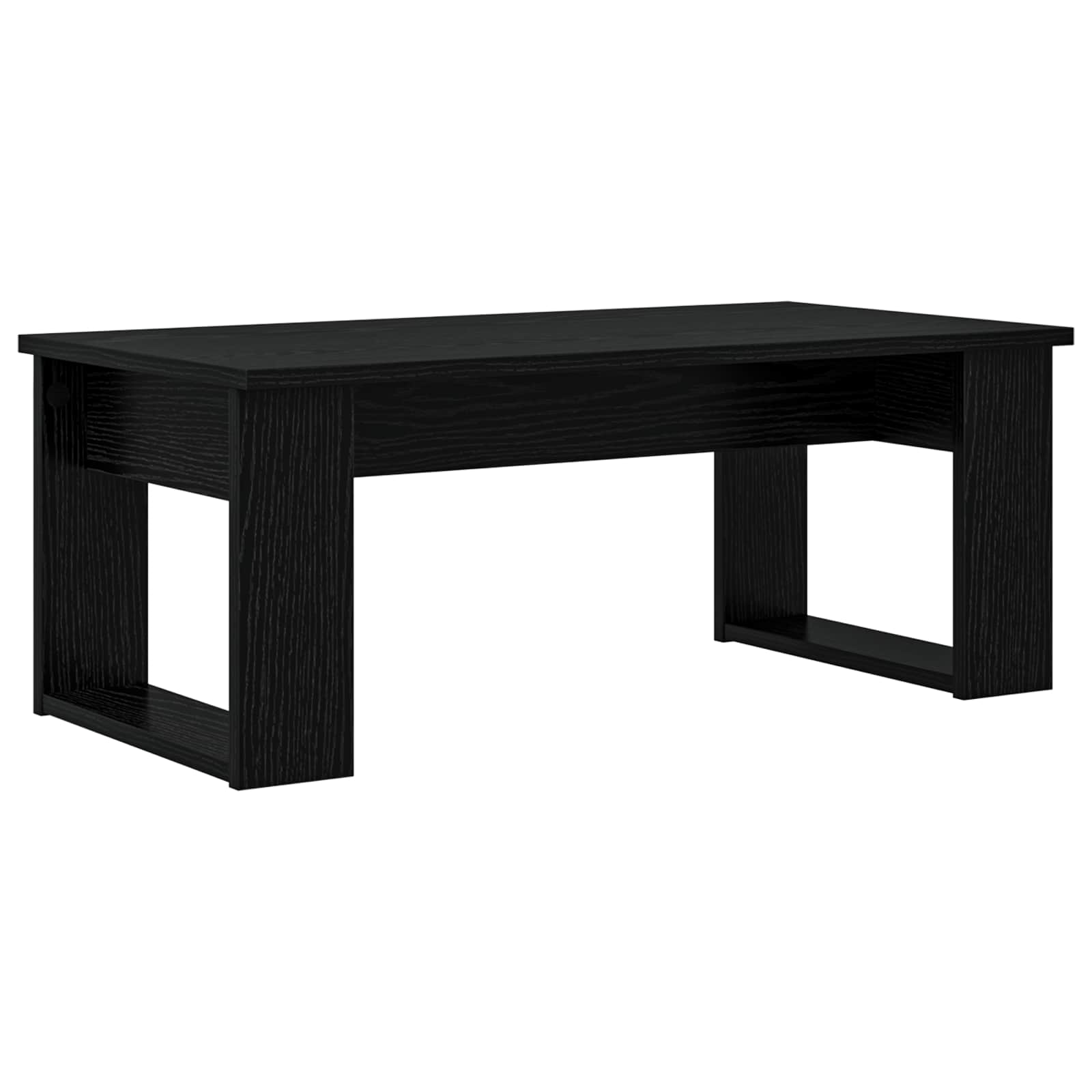 Koffietafel Set 2 pcs Zwart Eiken Bewerkt hout is nu te koop bij PeponiXL, paradijselijk wonen!