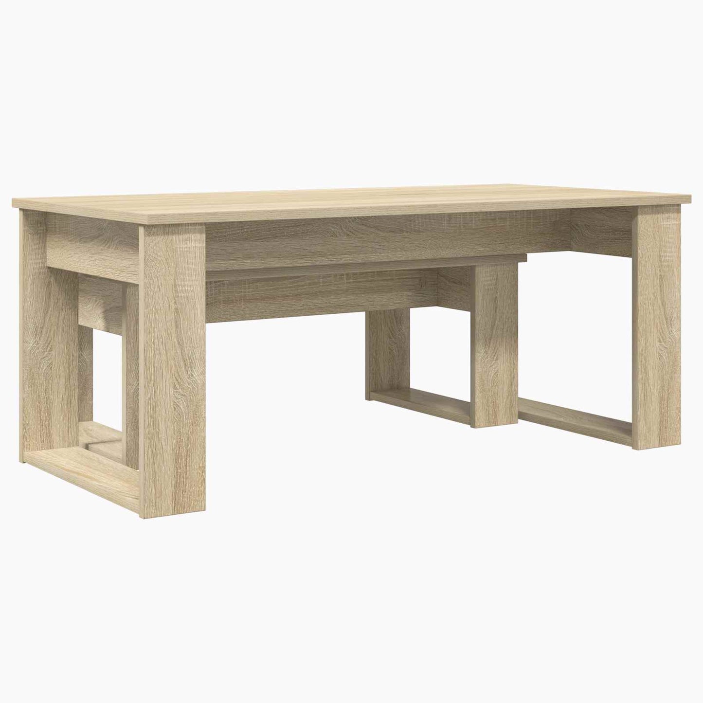 Koffietafel Set 2 pcs Sonoma Eiken Bewerkt hout is nu te koop bij PeponiXL, paradijselijk wonen!