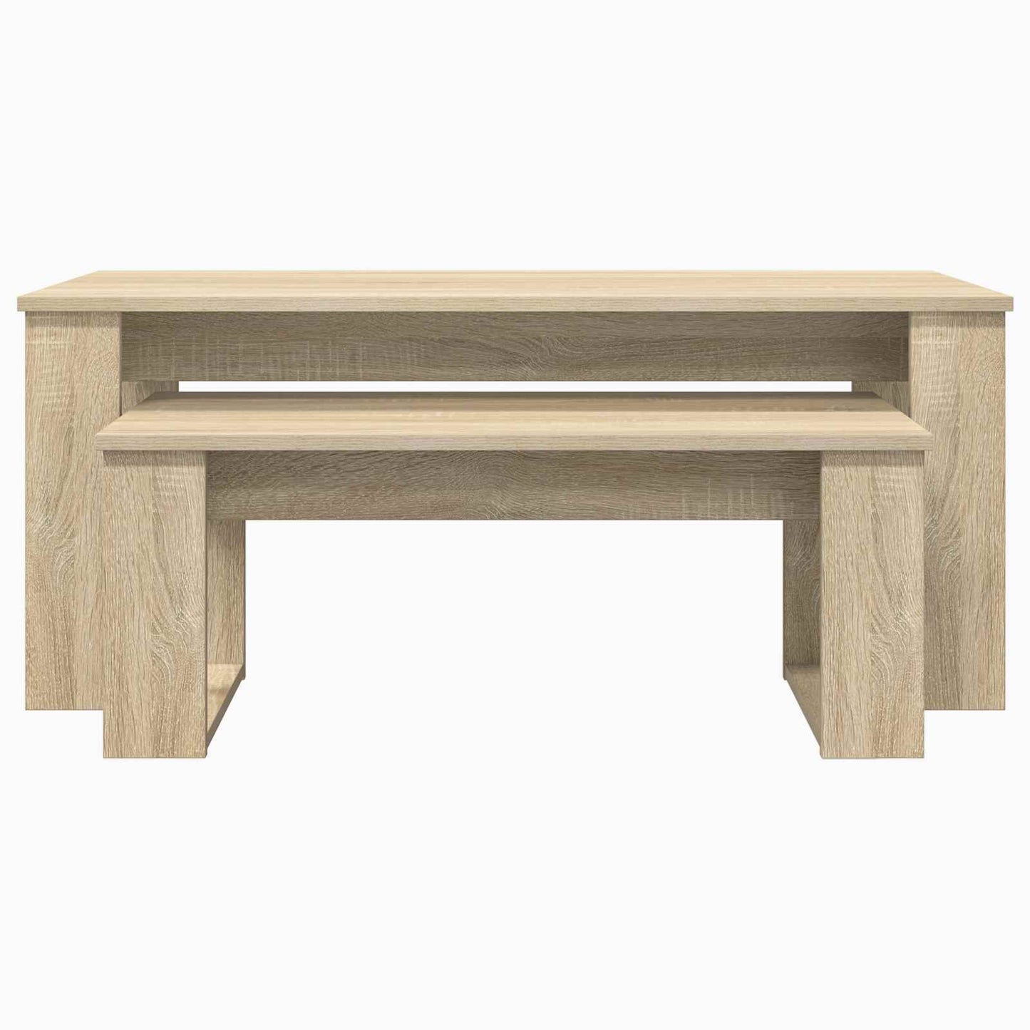 Koffietafel Set 2 pcs Sonoma Eiken Bewerkt hout is nu te koop bij PeponiXL, paradijselijk wonen!