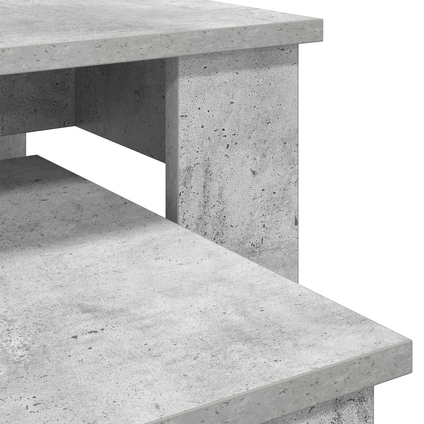 Koffietafel Set 2 pcs Beton Grijs Bewerkt hout is nu te koop bij PeponiXL, paradijselijk wonen!